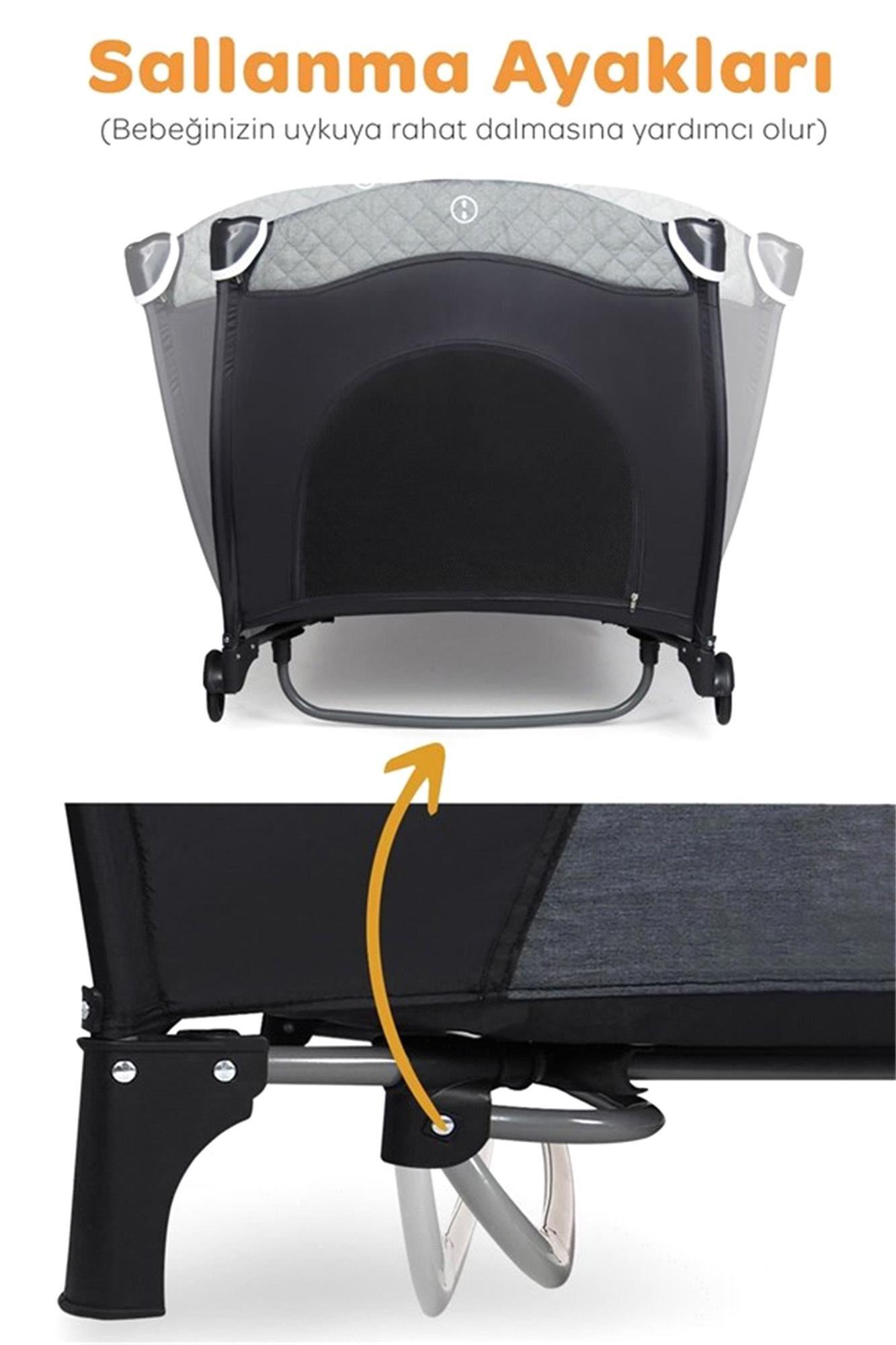 Prego San Diego Plus Oyun Parkı 70*120 Cm 8029 Gri