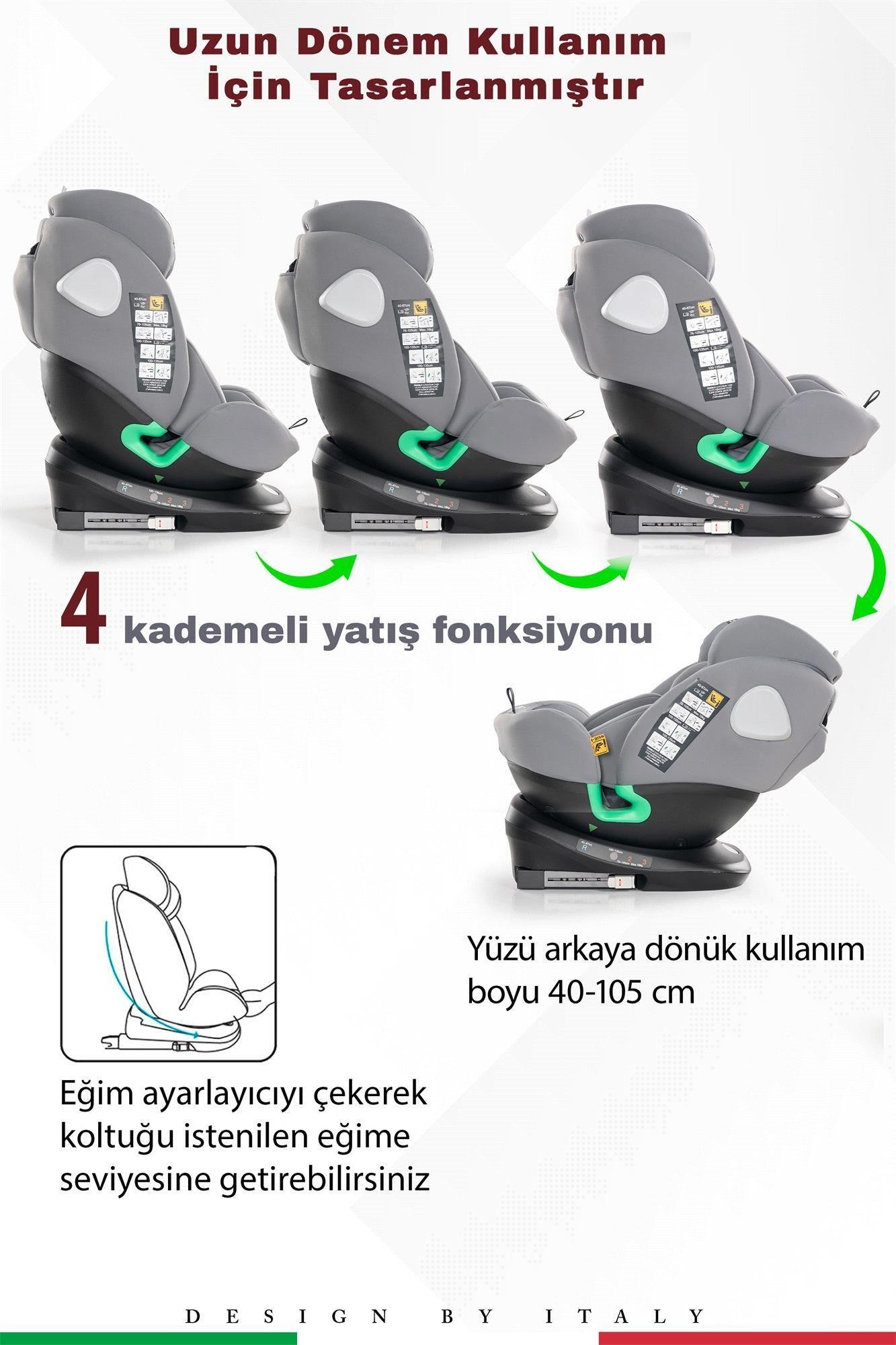 Prego Tronfix Isize Oto Koltuğu Gri Q9004