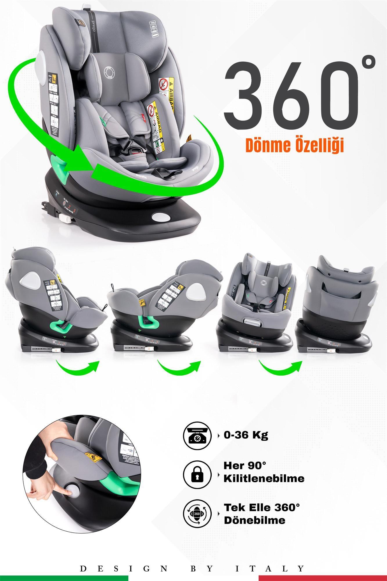 Prego Tronfix Isize Oto Koltuğu Gri Q9004