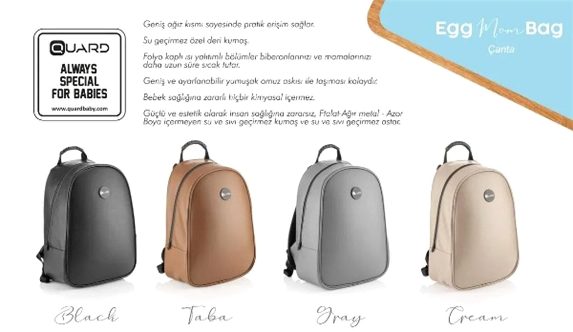 Quard EGG Bag Kapsül Sırt Çantası Taba