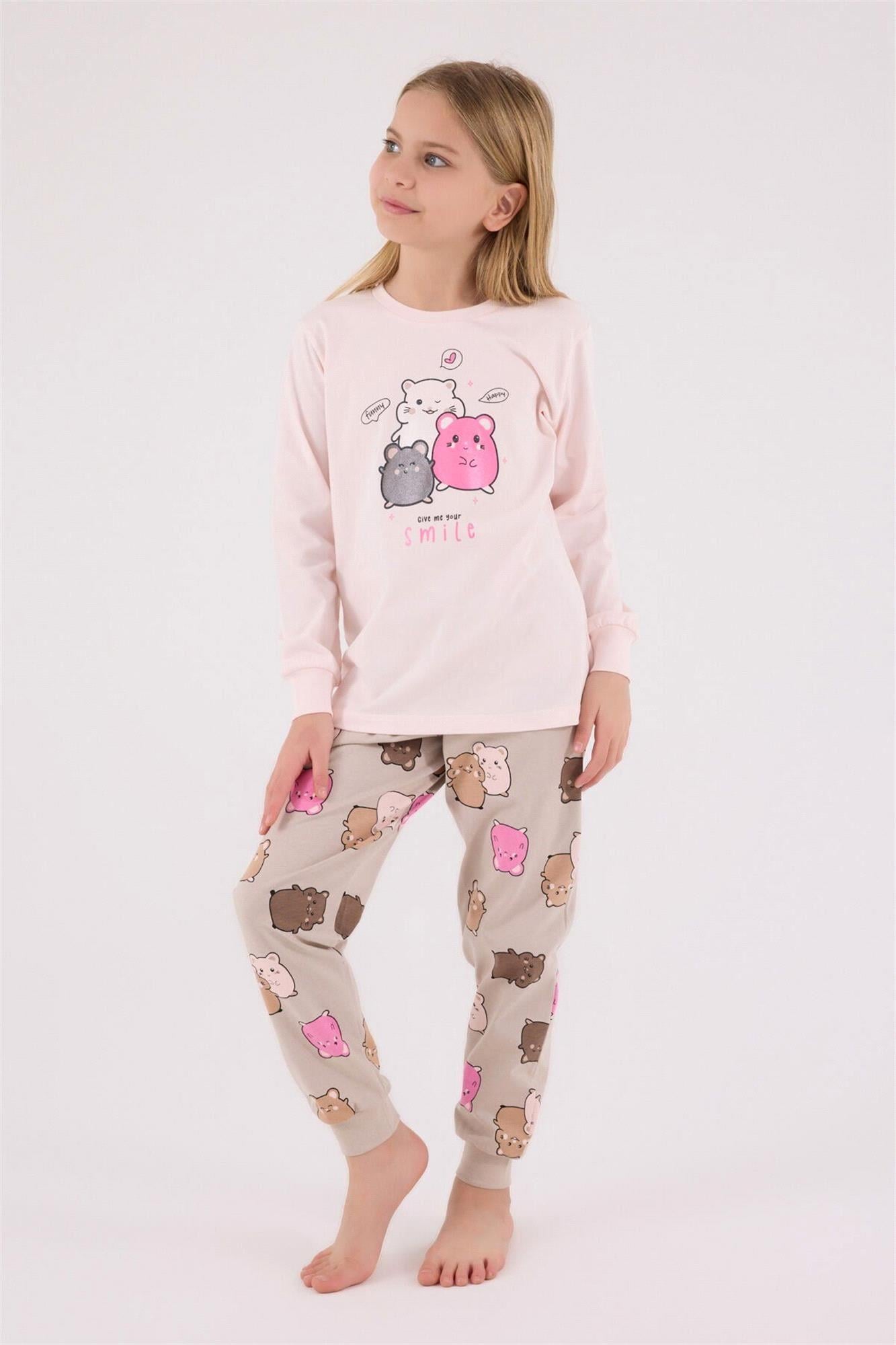 RolyPoly Kız Çocuk Alt Üst Takım Pembe RP3705-2