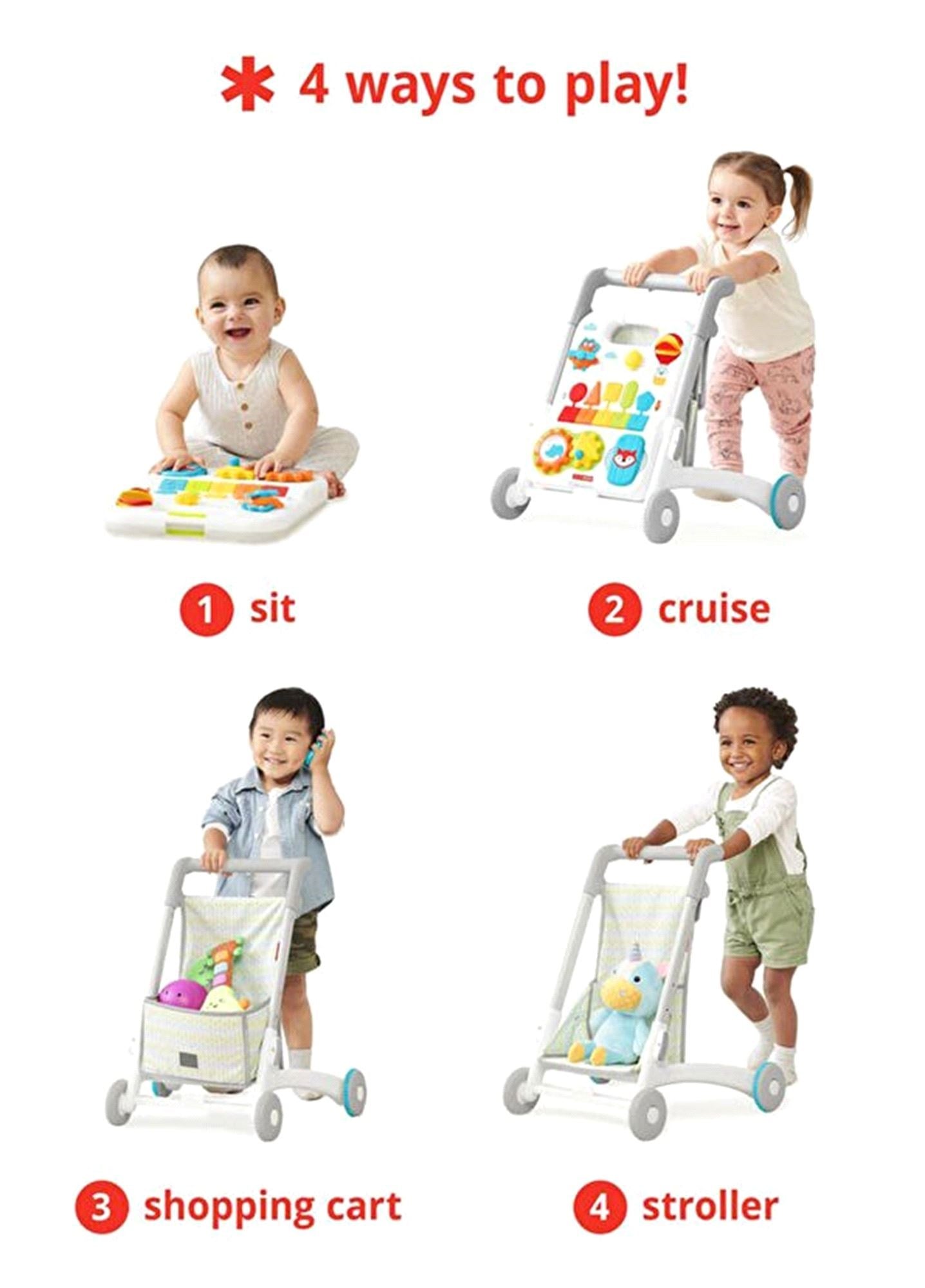 Skip Hop E&M 4'ü 1 Arada Aktivite Oyuncağı Yürüteç 9J057510