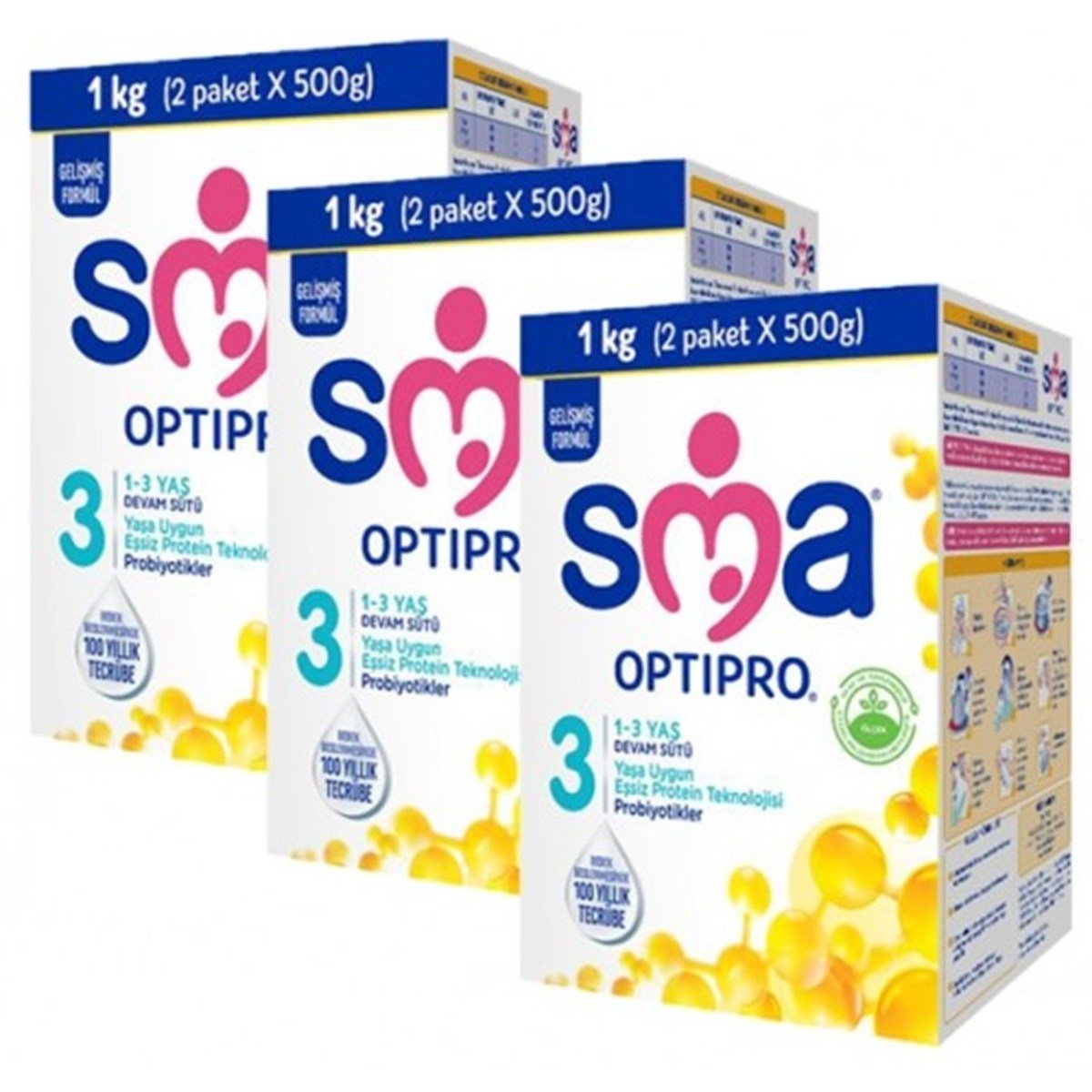 SMA Optipro 3 Probiyotik Devam Sütü 1000 gr 3 Adet