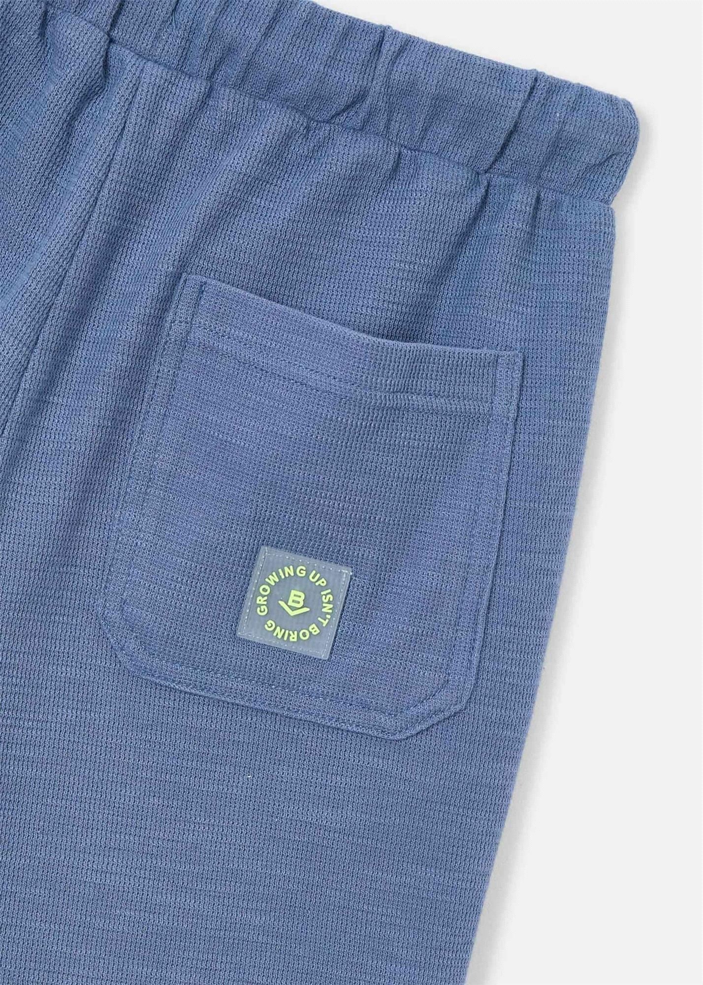 The Boston Kids Erkek Çocuk Basic Bermuda Şort Mavi 6223
