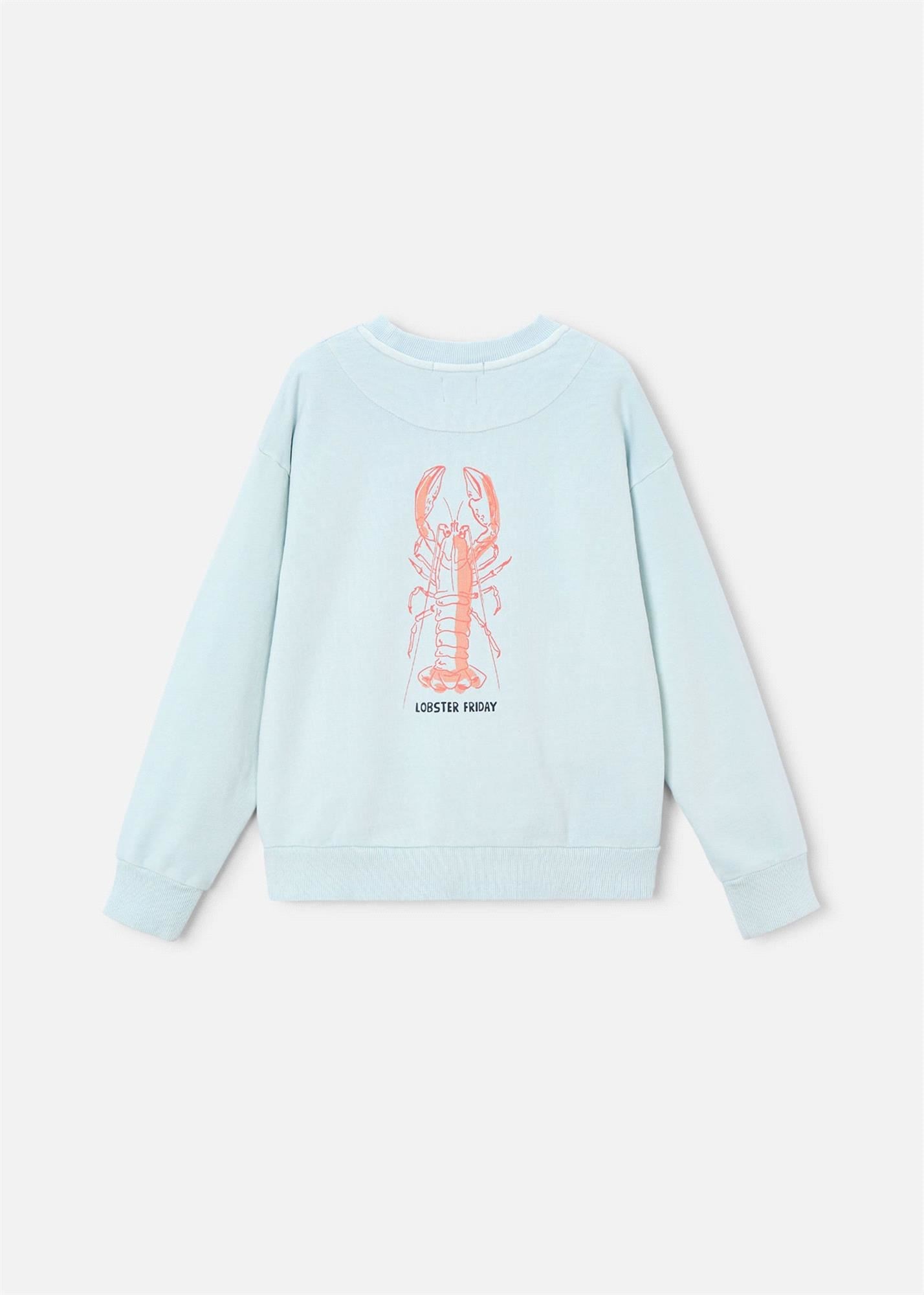 The Boston Kids Erkek Çocuk Baskılı Sweatshirt Mavi 6420