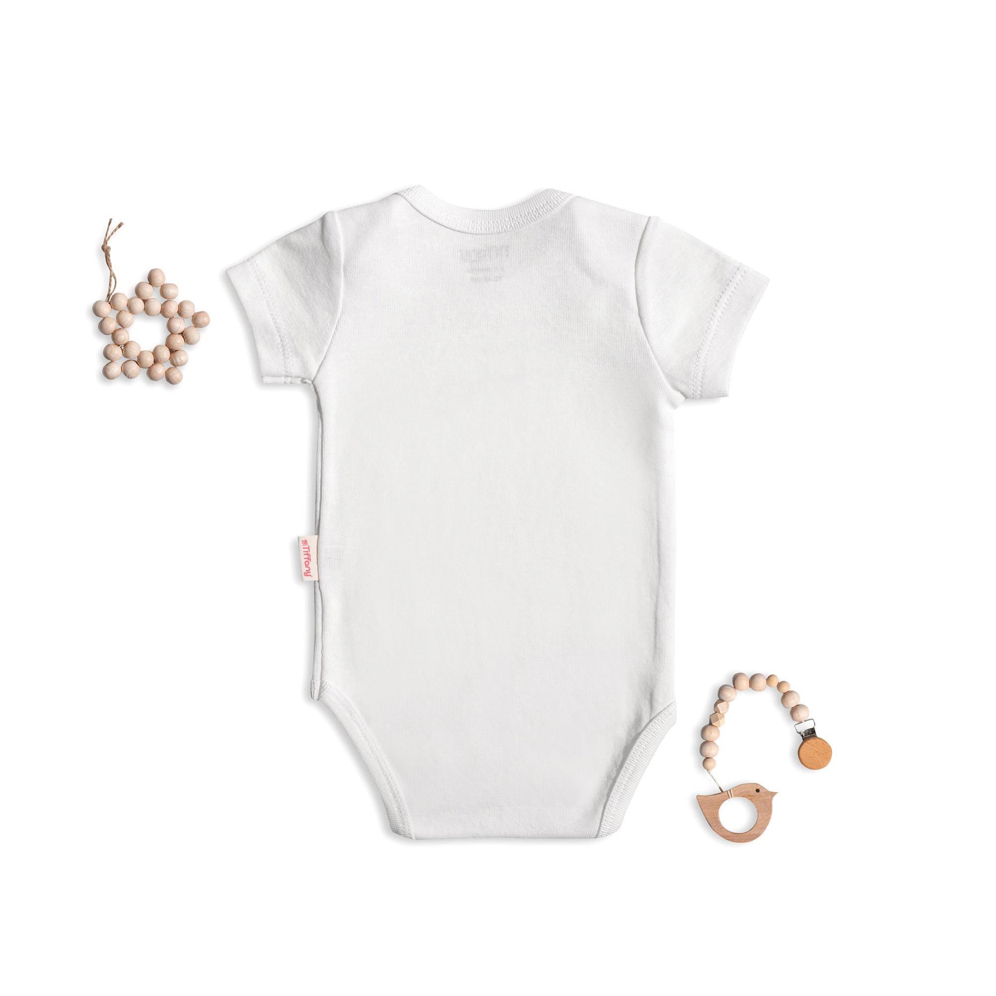 Tiffany Baby Bebek Ay Baskılı Kolsuz Çıtçıtlı Body Beyaz 35028