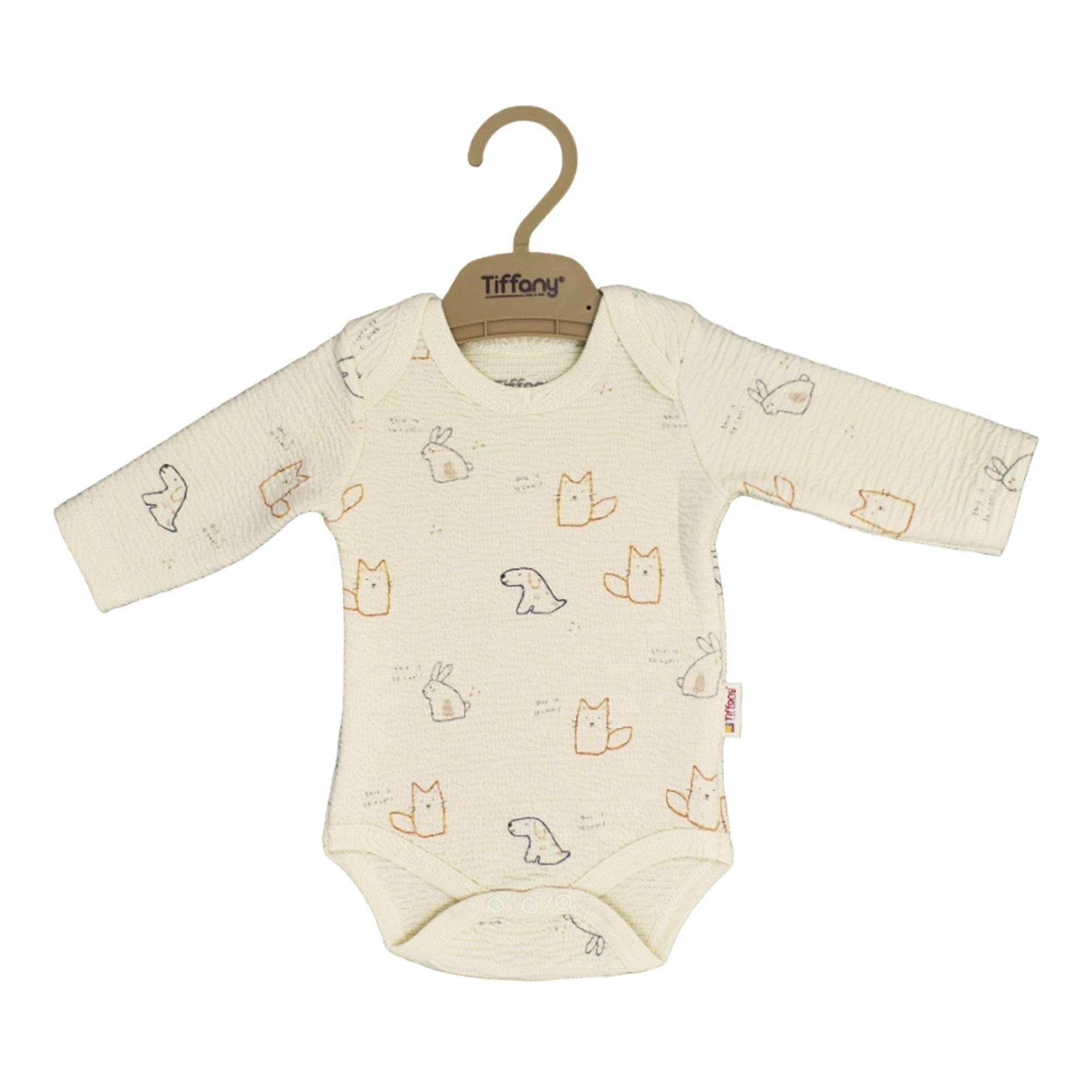 Tiffany Baby Bebek Cats And Dog Theme Uzun Kol Badi Ekru INT 24 20011