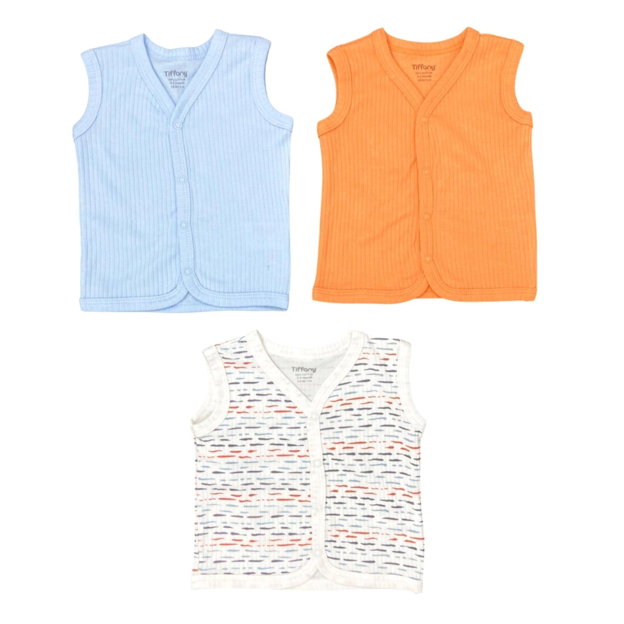 Tiffany Baby Bebek Striped Theme 3'lü Yelek Set Renkli 53005