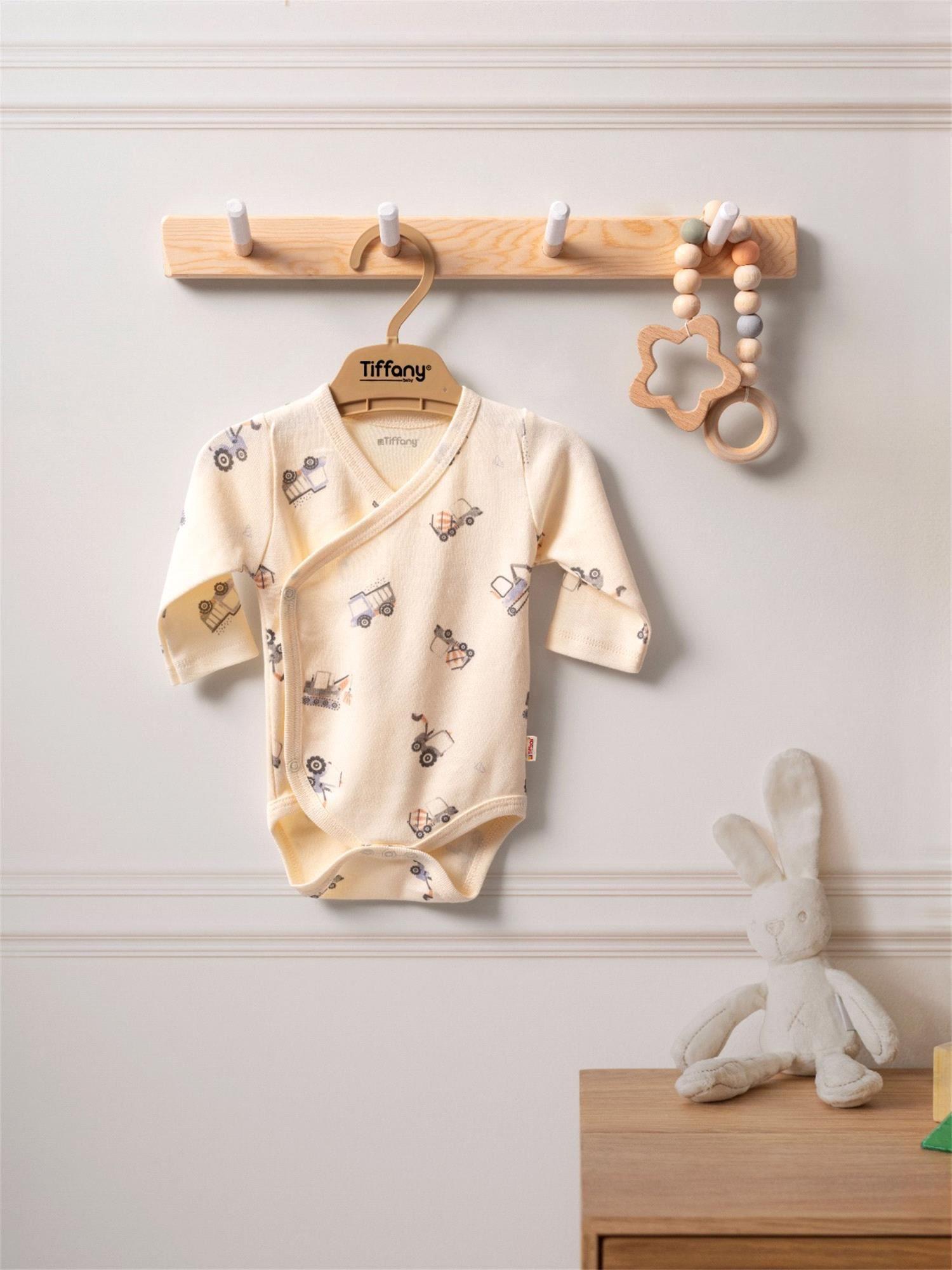 Tiffany Baby Erkek Bebek Organik Work Machine Theme Kruvaze Badi Ekru 23022