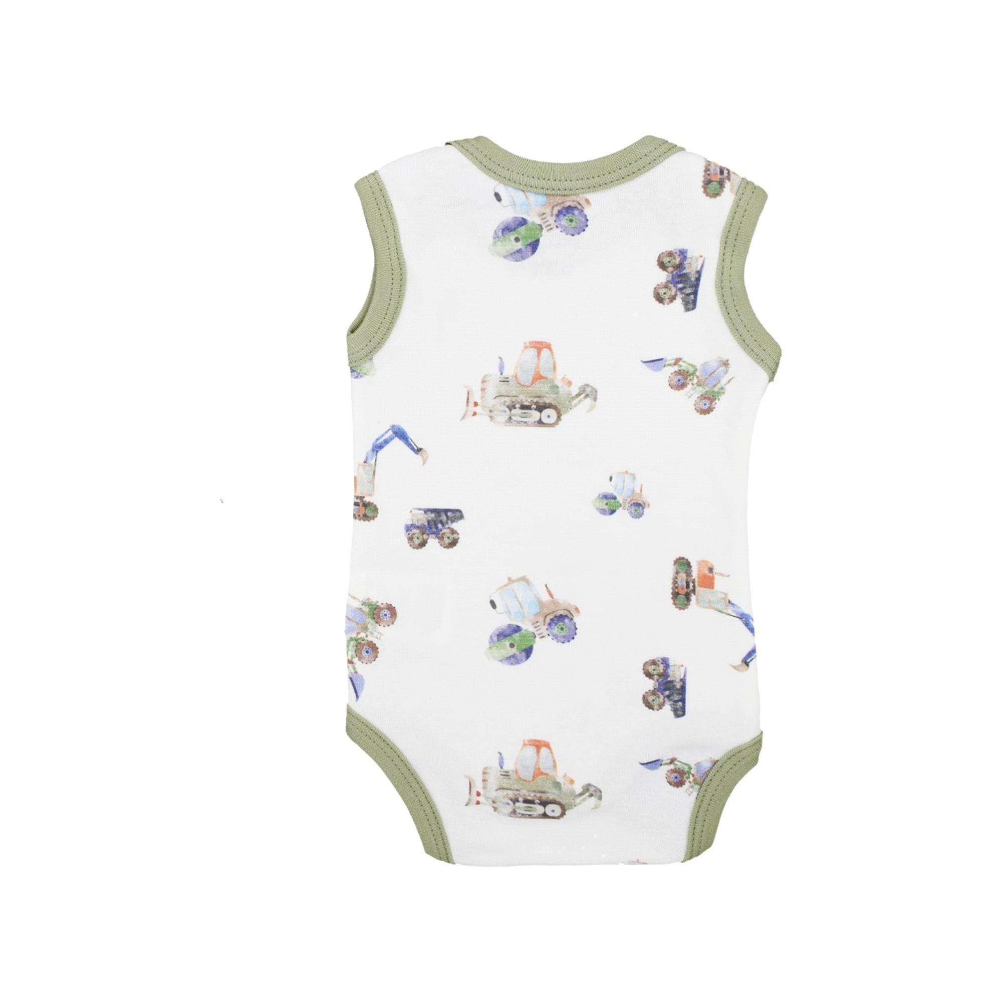 Tiffany Baby Erkek Bebek Work Machine Theme Atlet Body Ekru 13009