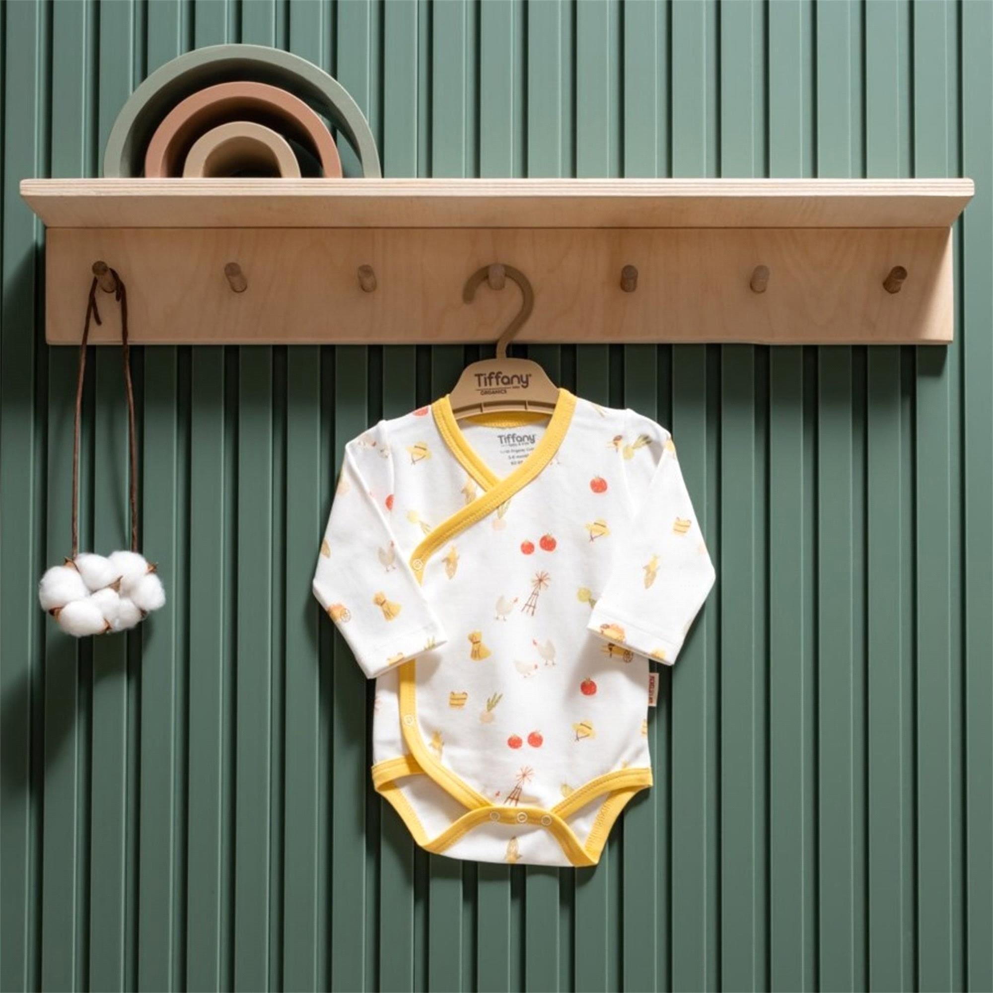 Tiffany Baby Kız Bebek Organik Theme Strawberry Kruvaze Badi Ekru 45022