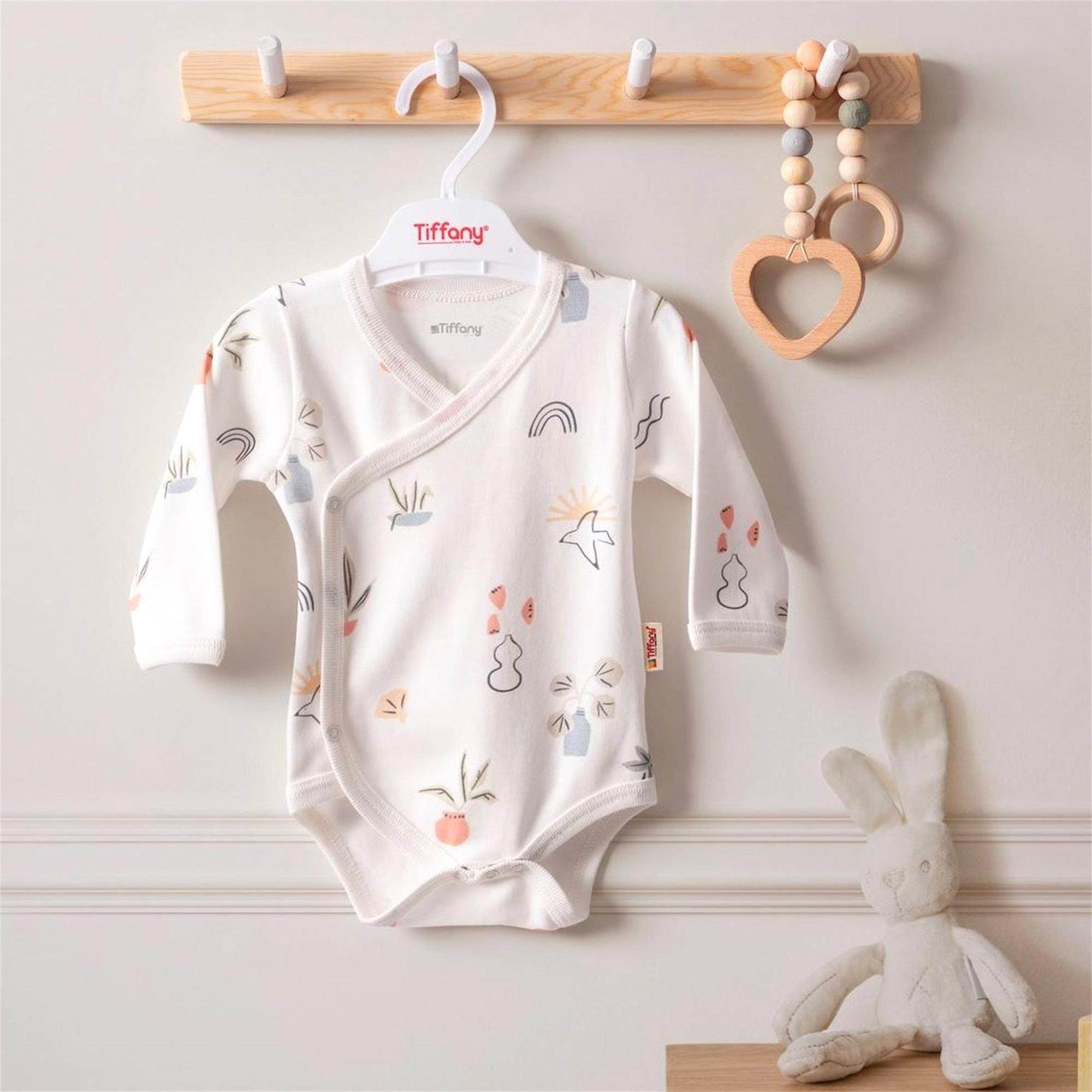 Tiffany Baby Kız Bebek Sunny Garden Theme Kruvaze Badi Ekru INT 24 10022