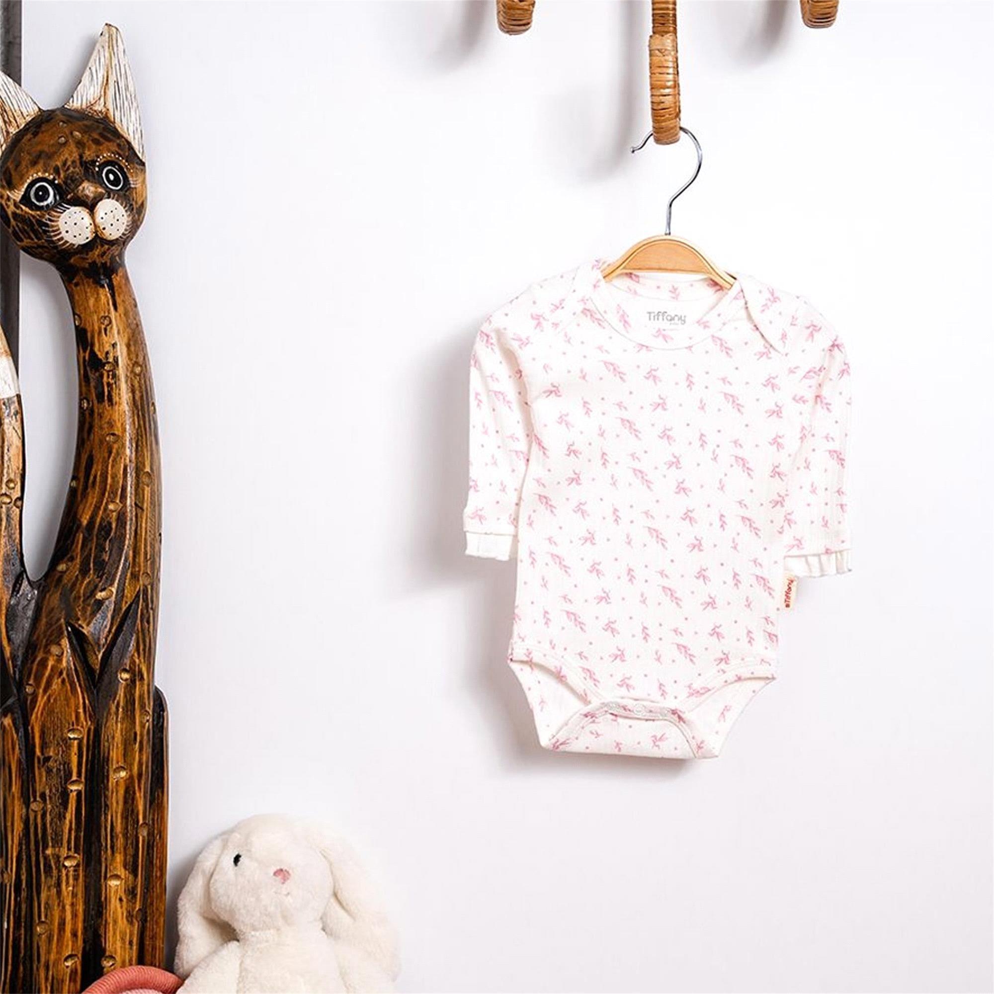 Tiffany Baby Kız Bebek Wildflowers Theme Uzun Kol Body Ekru 63011