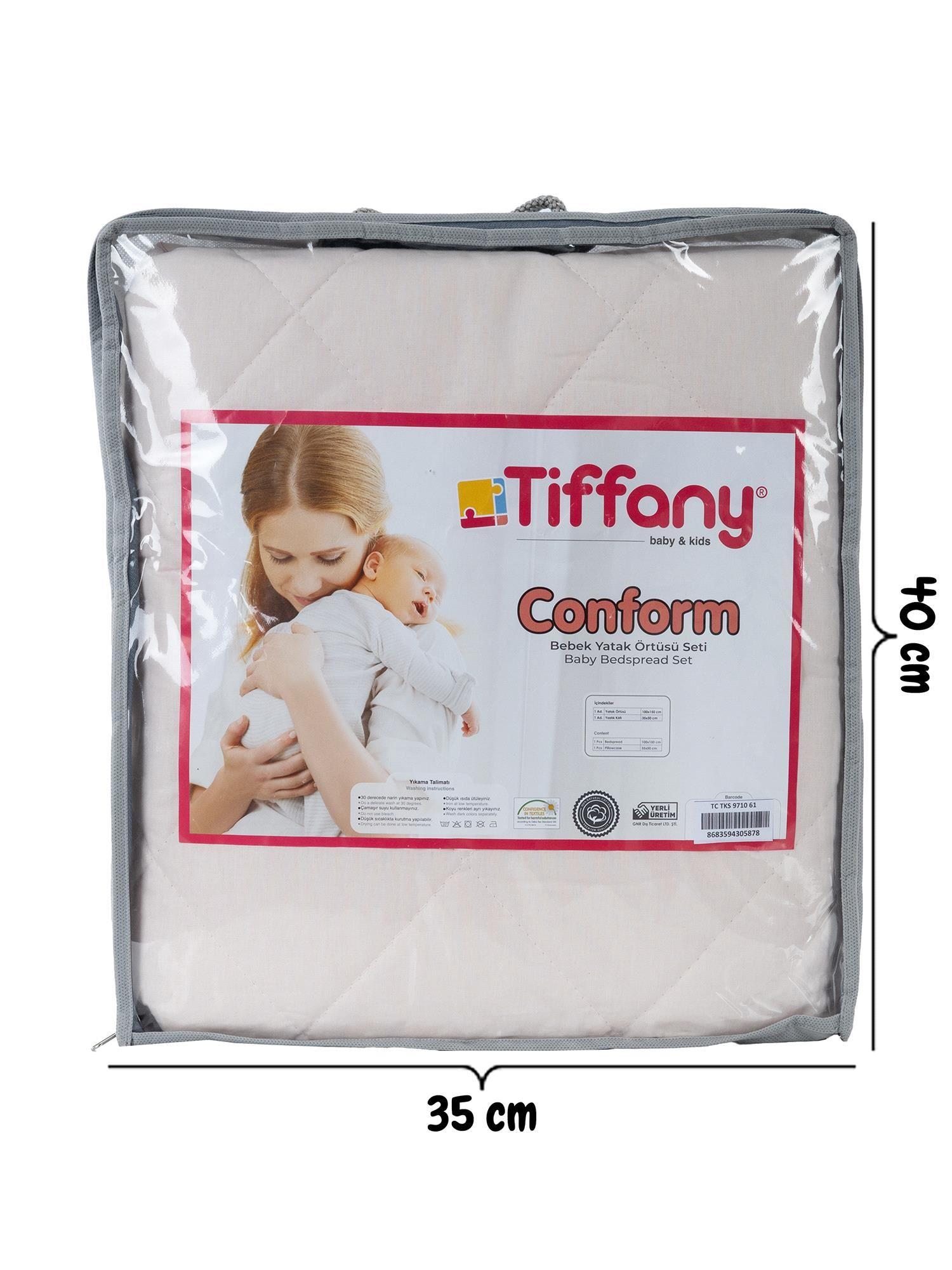 Tiffany Conform Kapitoneli Bebek Yatak Örtüsü Pudra 971061