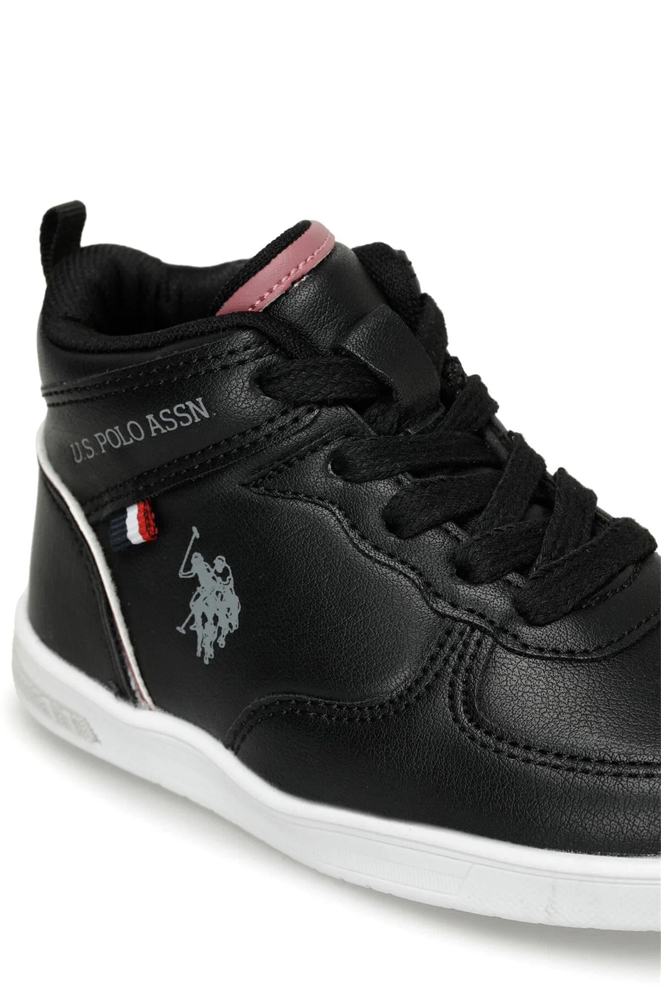 U. S. Polo Assn. Kız Çocuk Glonte Spor Ayakkabı Siyah/Vişne 1014681104