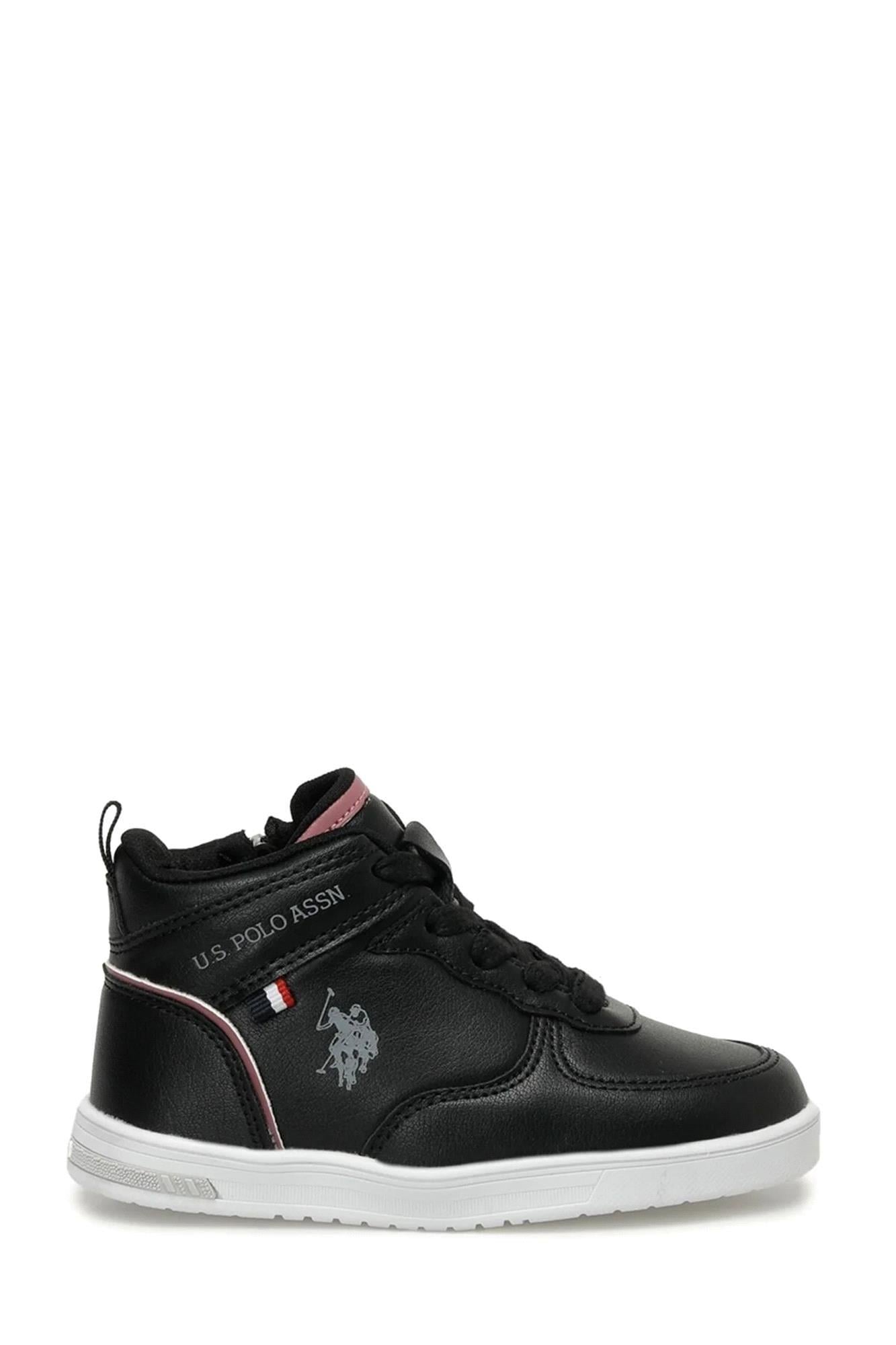 U. S. Polo Assn. Kız Çocuk Glonte Spor Ayakkabı Siyah/Vişne 1014681104