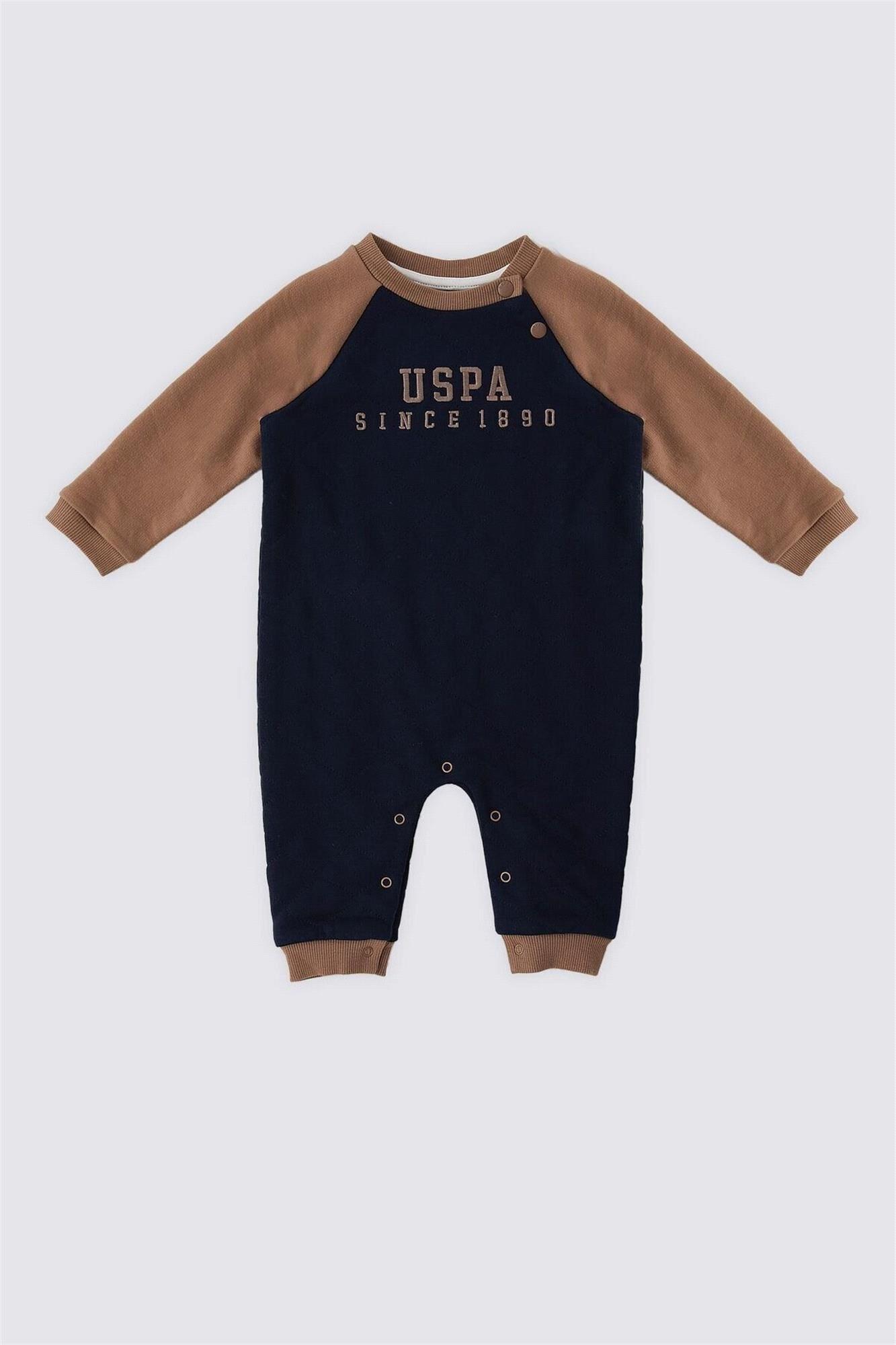 U.S. Polo Assn Erkek Bebek Patiksiz Tulum Lacivert USB1457