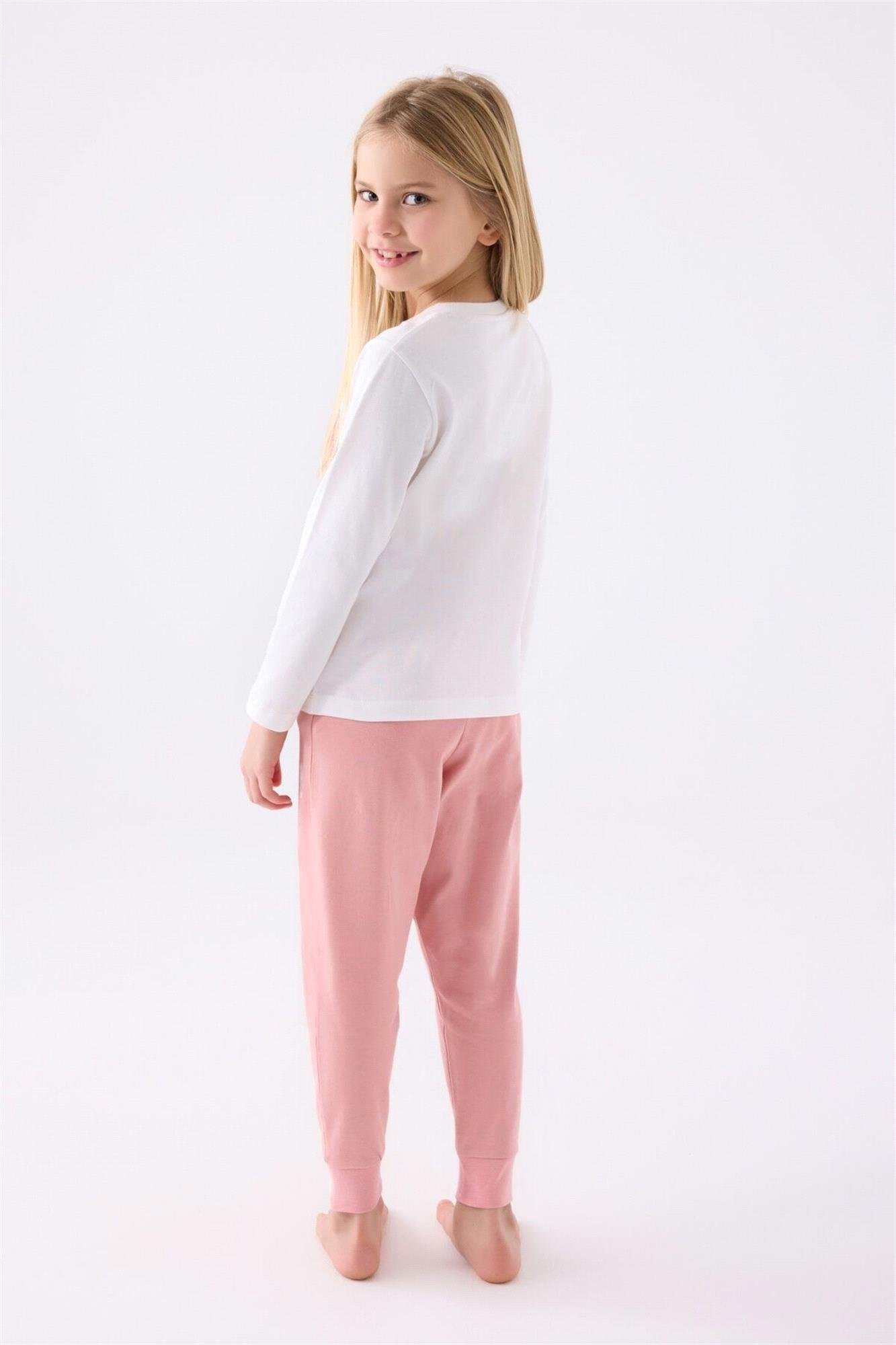 U.S. Polo Assn Kız Çocuk Pijama Takımı Krem US1984-G