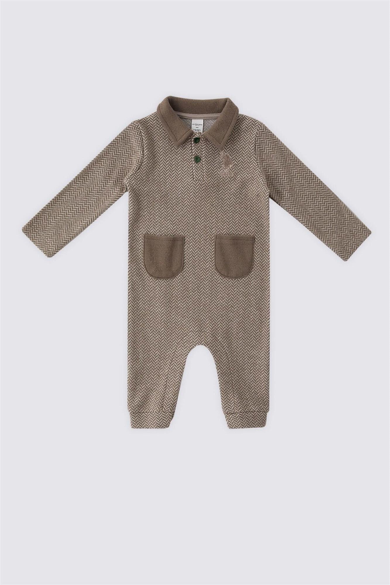 U.S. Polo Assn Bebek Patiksiz Tulum Kum USB1500