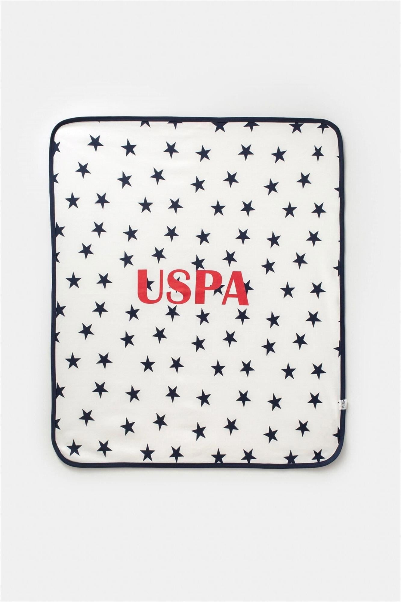 U.S Polo Assn. Erkek Bebek Yıldızlı Battaniye Lacivert USB2642