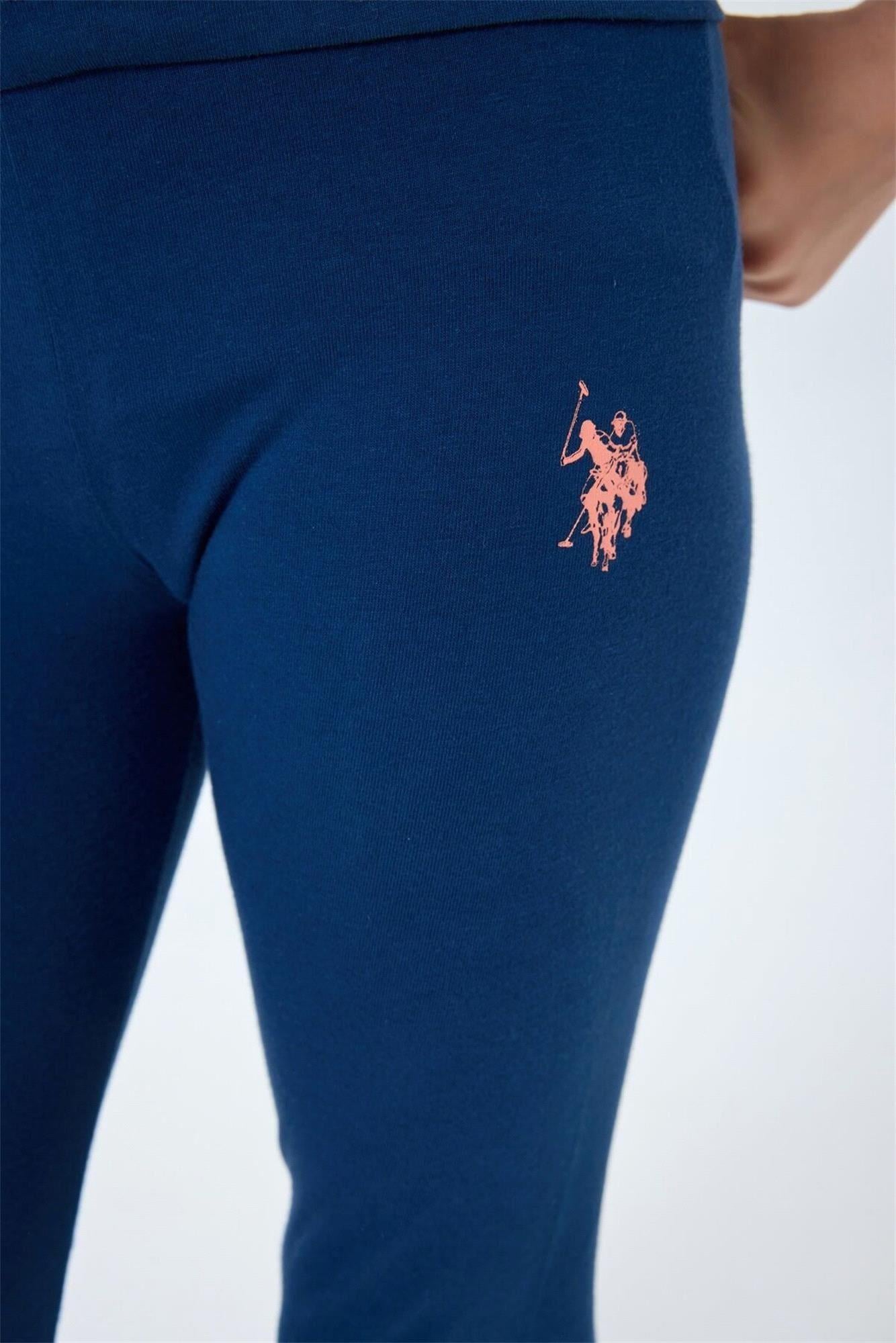 U.S. Polo Assn. Kız Çocuk Tişört Tayt Takım Koyu İndigo US2523-G