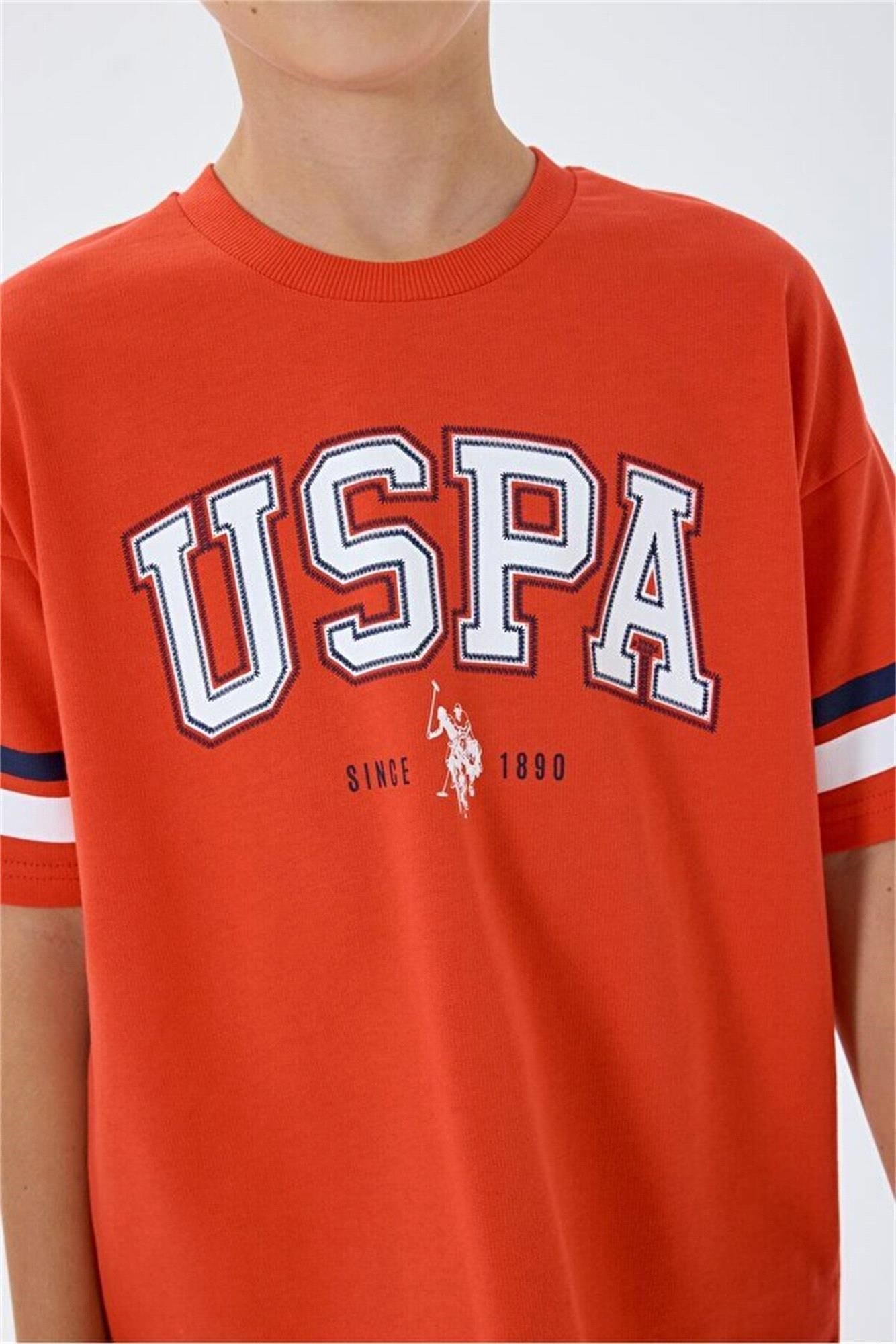 U.S. Polo Assn. Erkek Çocuk Bermuda Takım Kırmızı USB2433-4