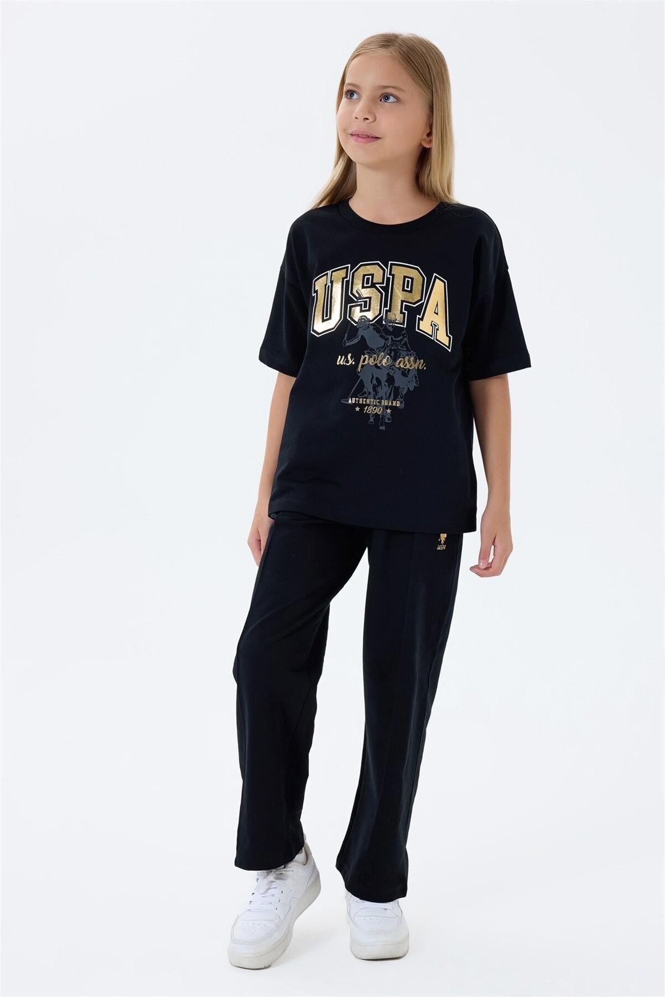 U.S. Polo Assn. Kız Çocuk Pijama Takımı Siyah US2509-G