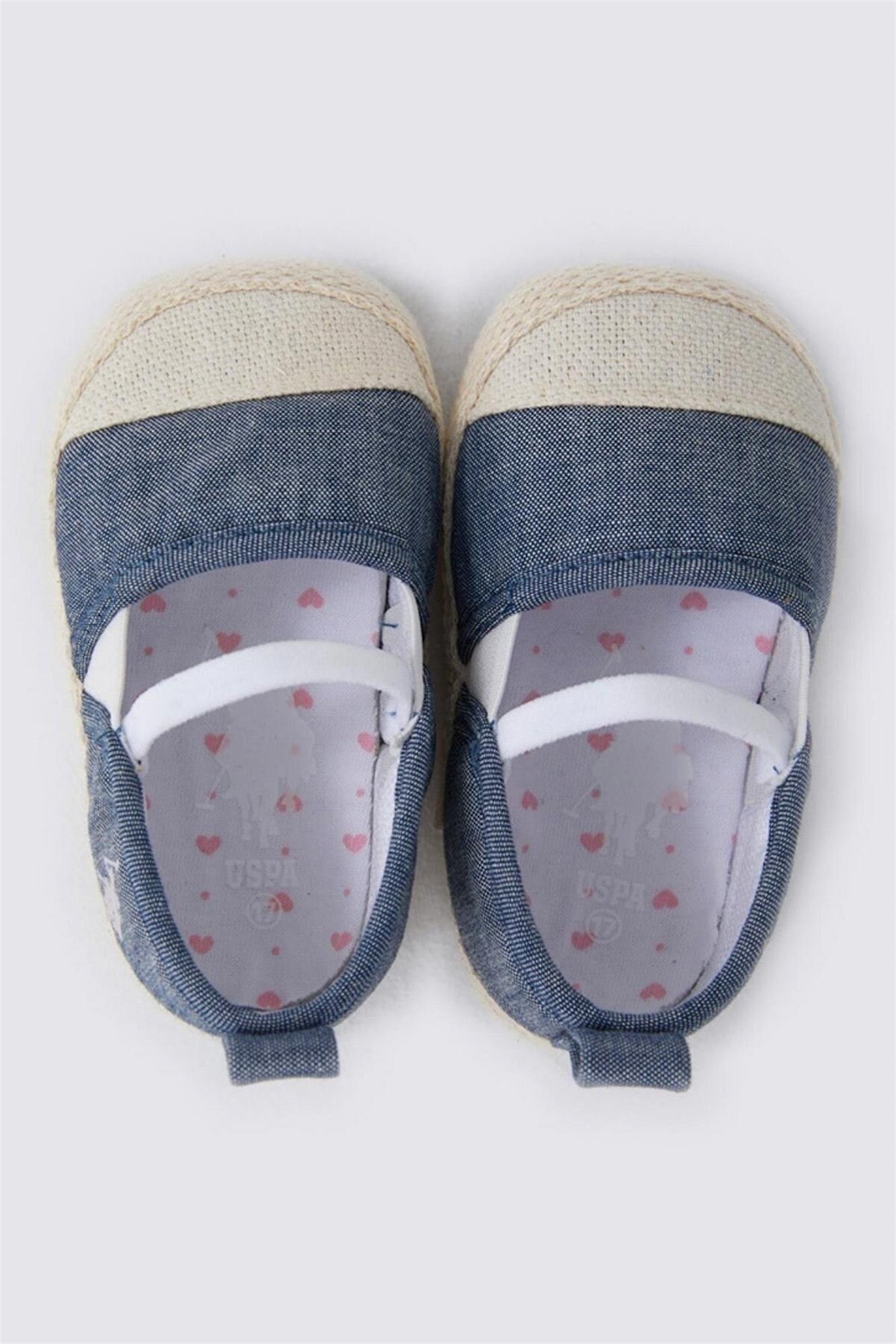 U.S. Polo Assn. Kız Bebek İlk Adım Babet Ayakkabı Denim USB1307
