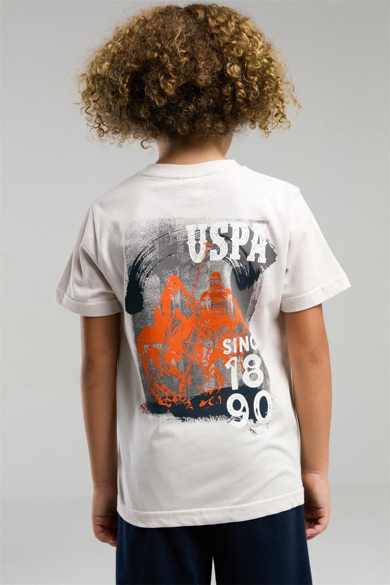 U.S. Polo Assn. Erkek Çocuk Bermuda Tişört Şort Takım Taş US2054-G