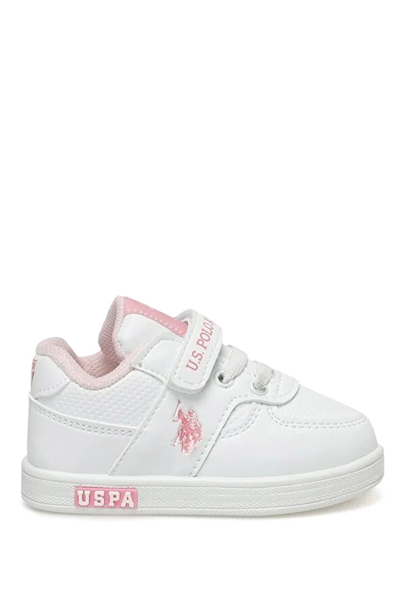 U.S. Polo Assn. Kız Çocuk Cameron Spor Ayakkabısı Beyaz/Neon Pembe A10134333816010