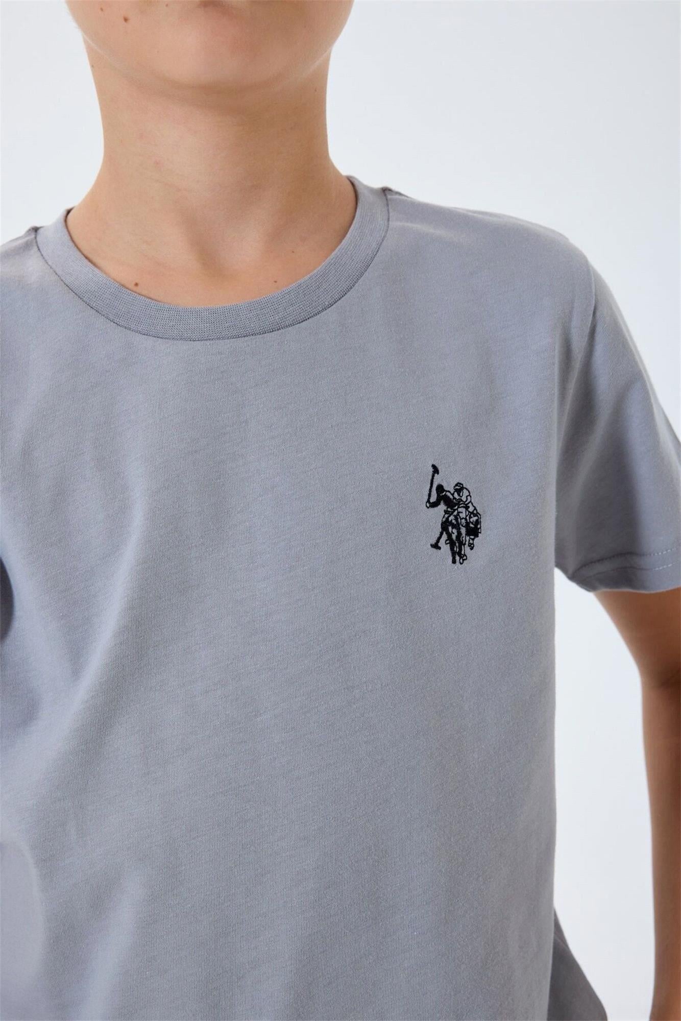 U.S. Polo Assn. Erkek Çocuk Tişört Şort Takım Gri US2427-G