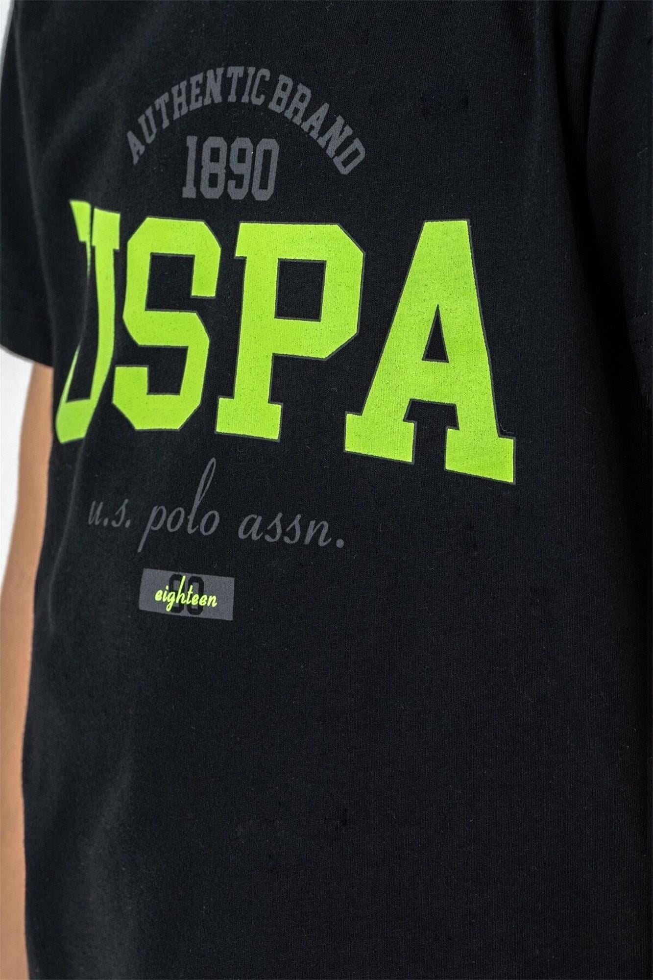 U.S. Polo Assn. Erkek Çocuk Tişört Şort Takım Siyah US2430-4