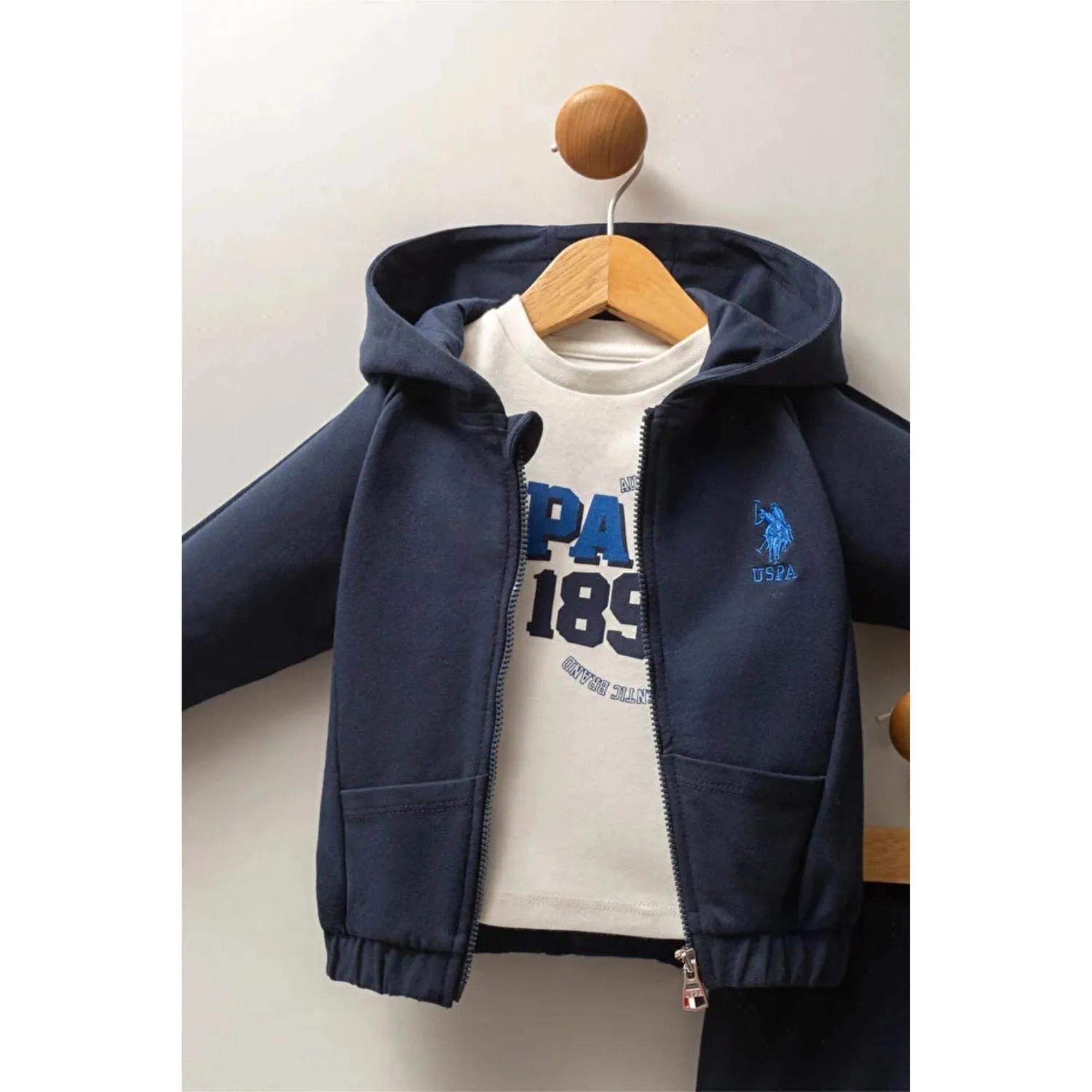 U.S. Polo Assn. Erkek Bebek 3'lü Takım Lacivert USB2584