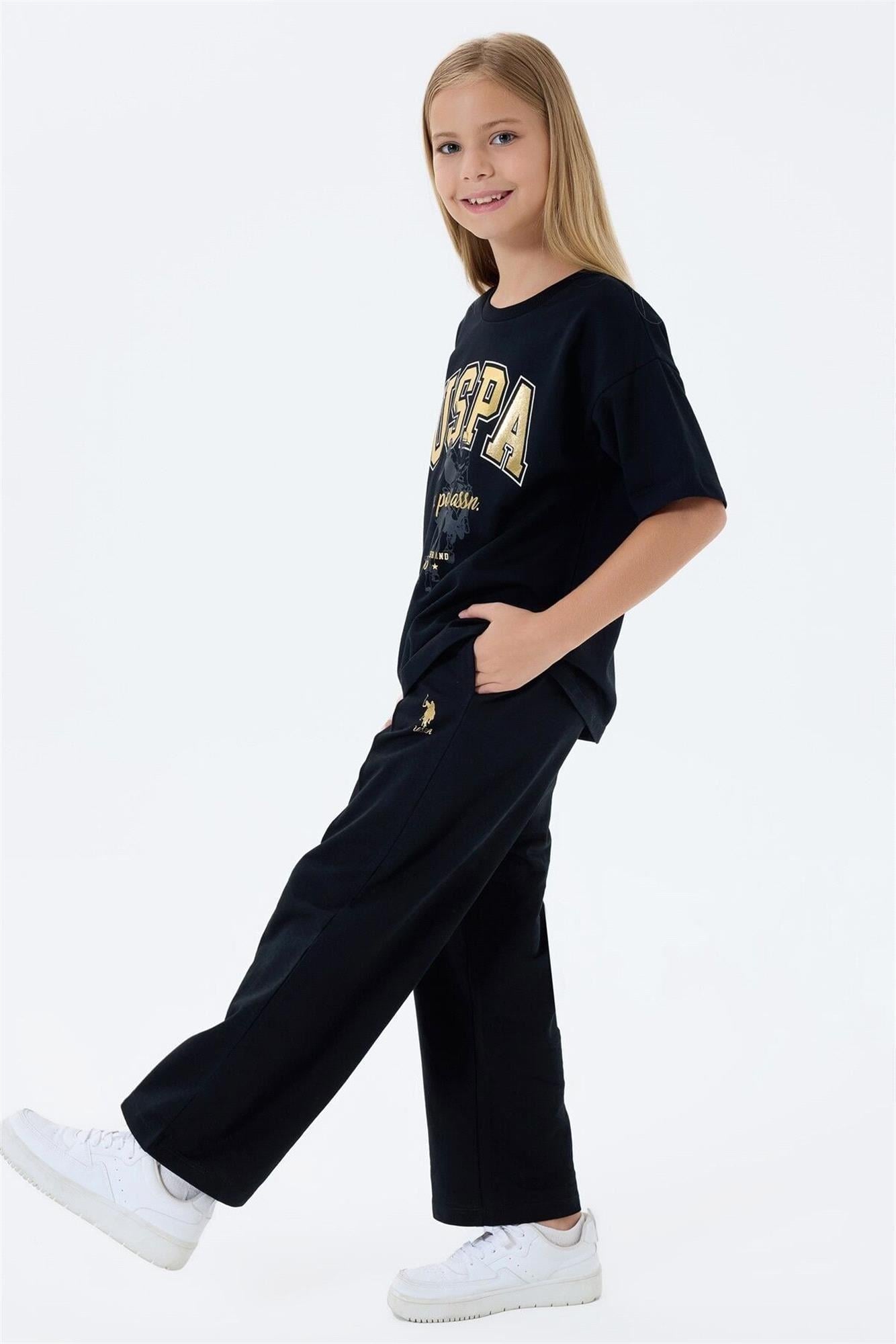U.S. Polo Assn. Kız Çocuk Pijama Takımı Siyah US2509-G
