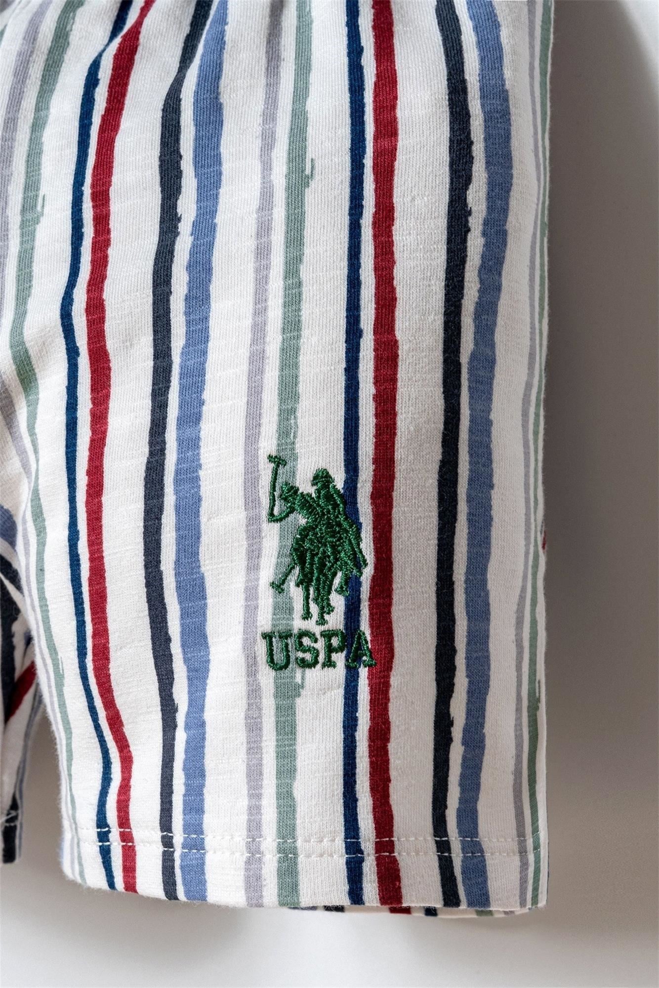 U.S. Polo Assn. Erkek Bebek Tişört Şort Takım Yeşil USB2880