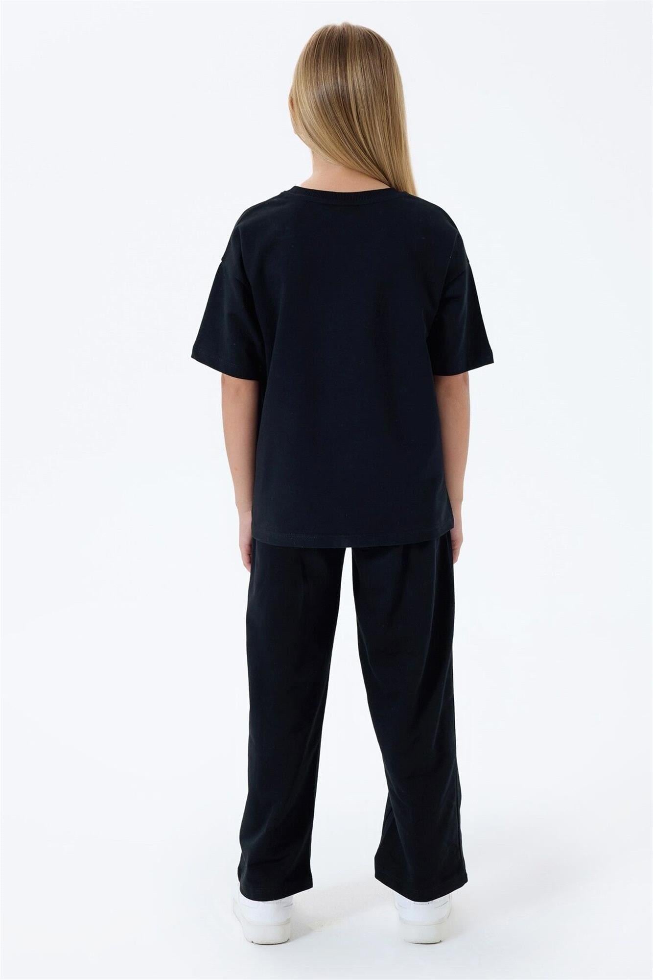 U.S. Polo Assn. Kız Çocuk Pijama Takımı Siyah US2509-G