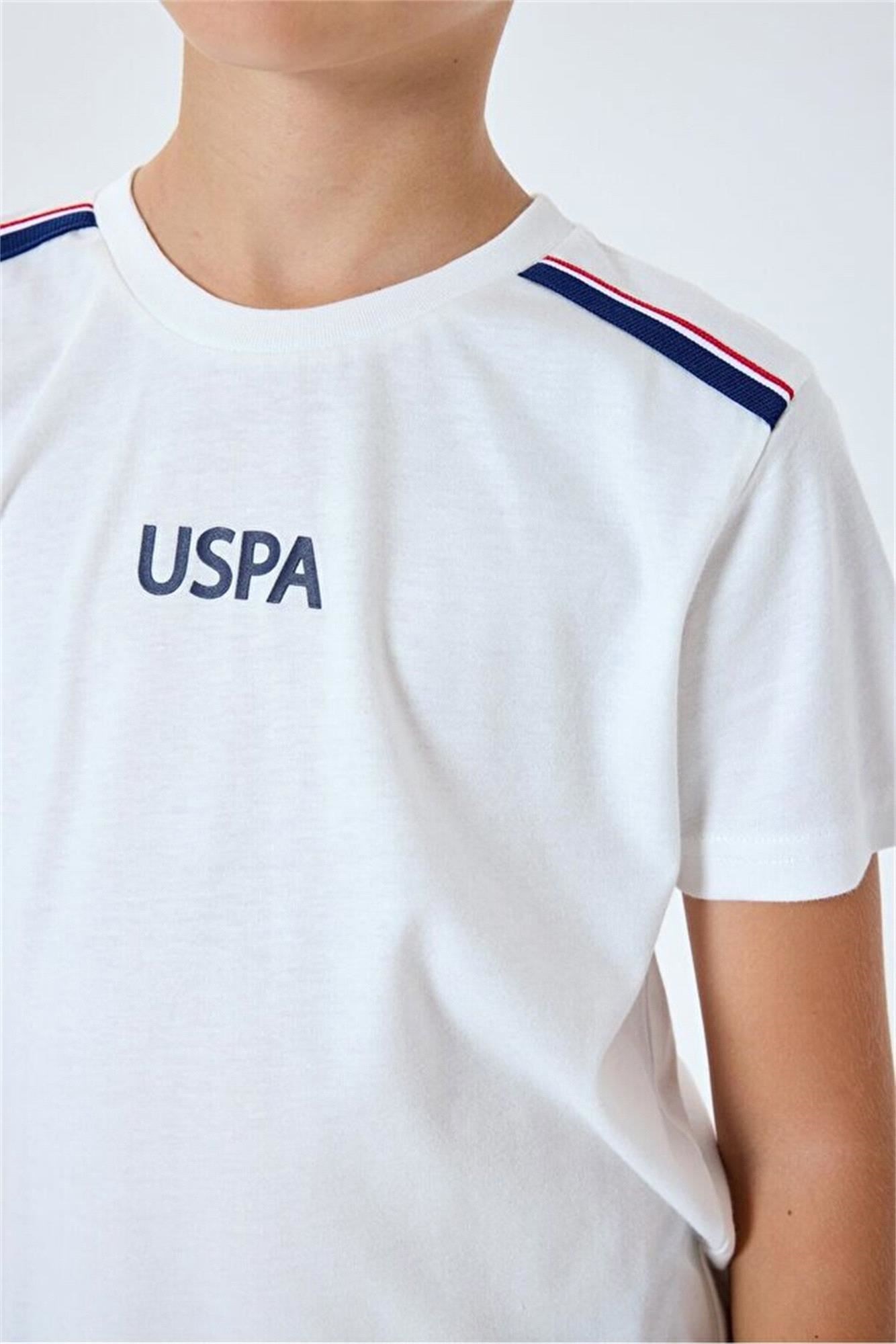 U.S. Polo Assn. Erkek Çocuk Bermuda Takım Beyaz USB2404-G