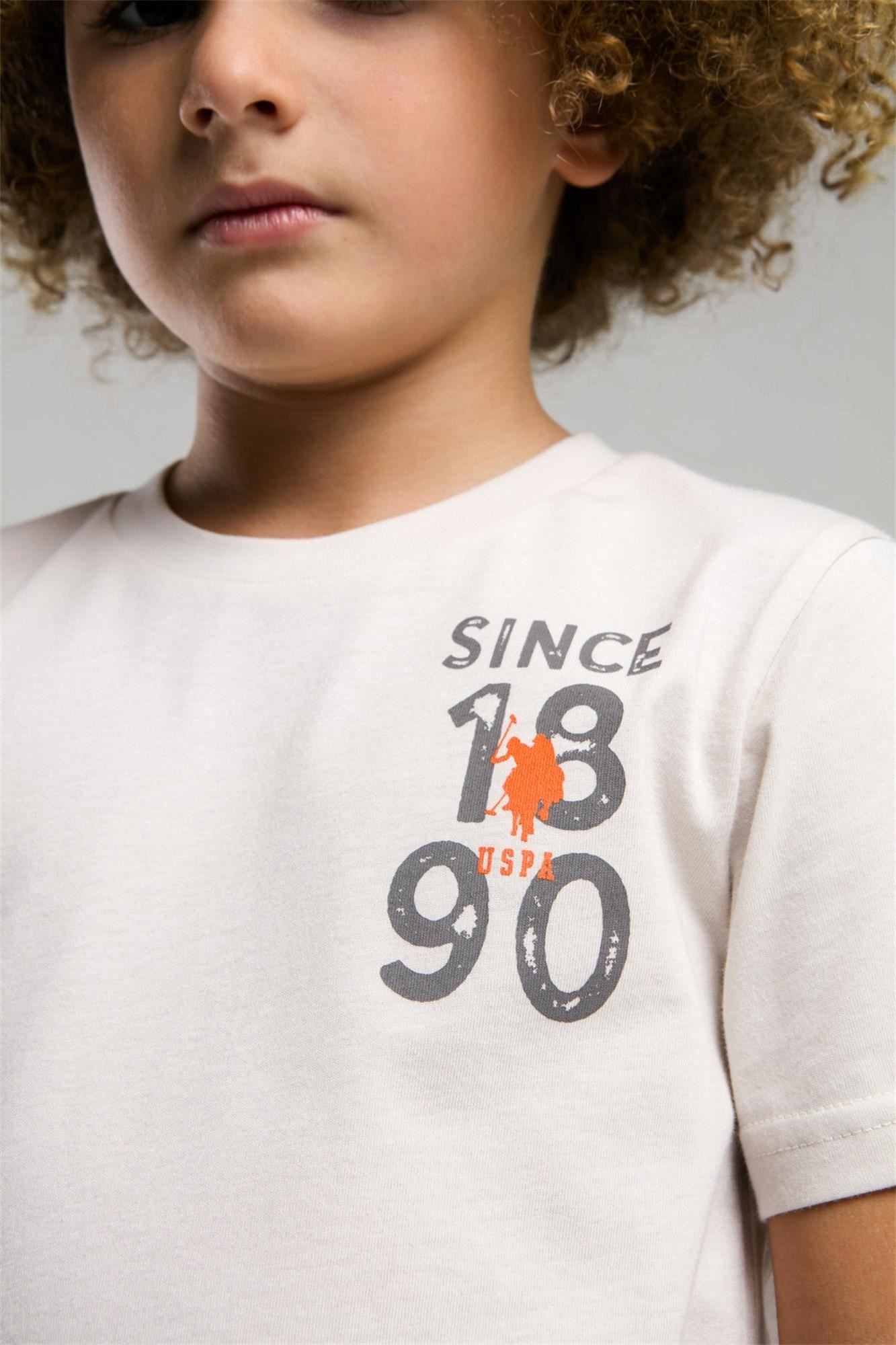 U.S. Polo Assn. Erkek Çocuk Bermuda Tişört Şort Takım Taş US2054-G