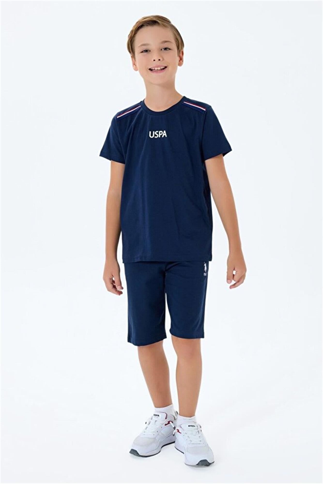 U.S. Polo Assn. Erkek Çocuk Bermuda Takım Lacivert USB2404-G