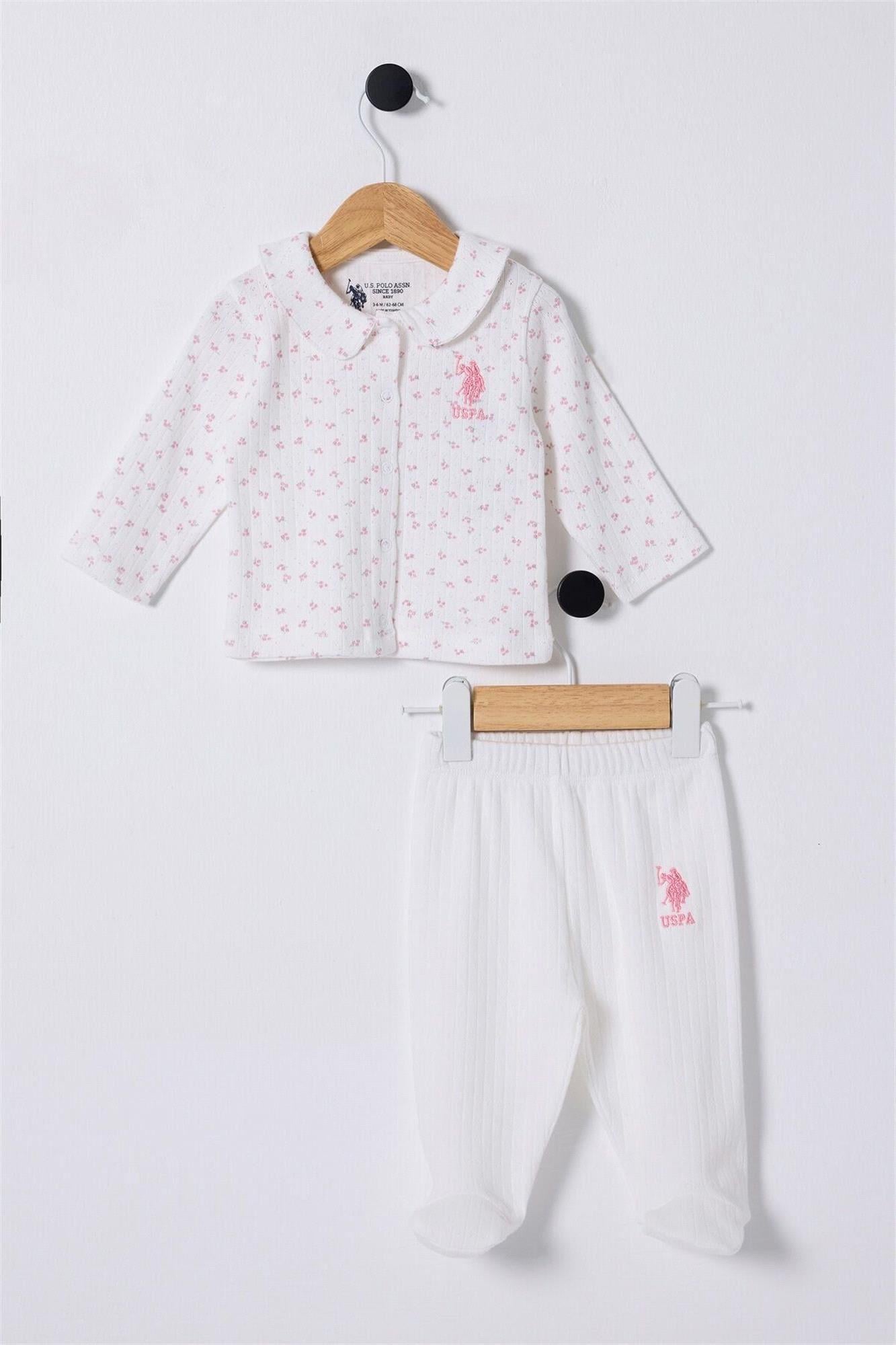 U.S. Polo Assn. Kız Bebek 2'li Takım Pembe USB2433