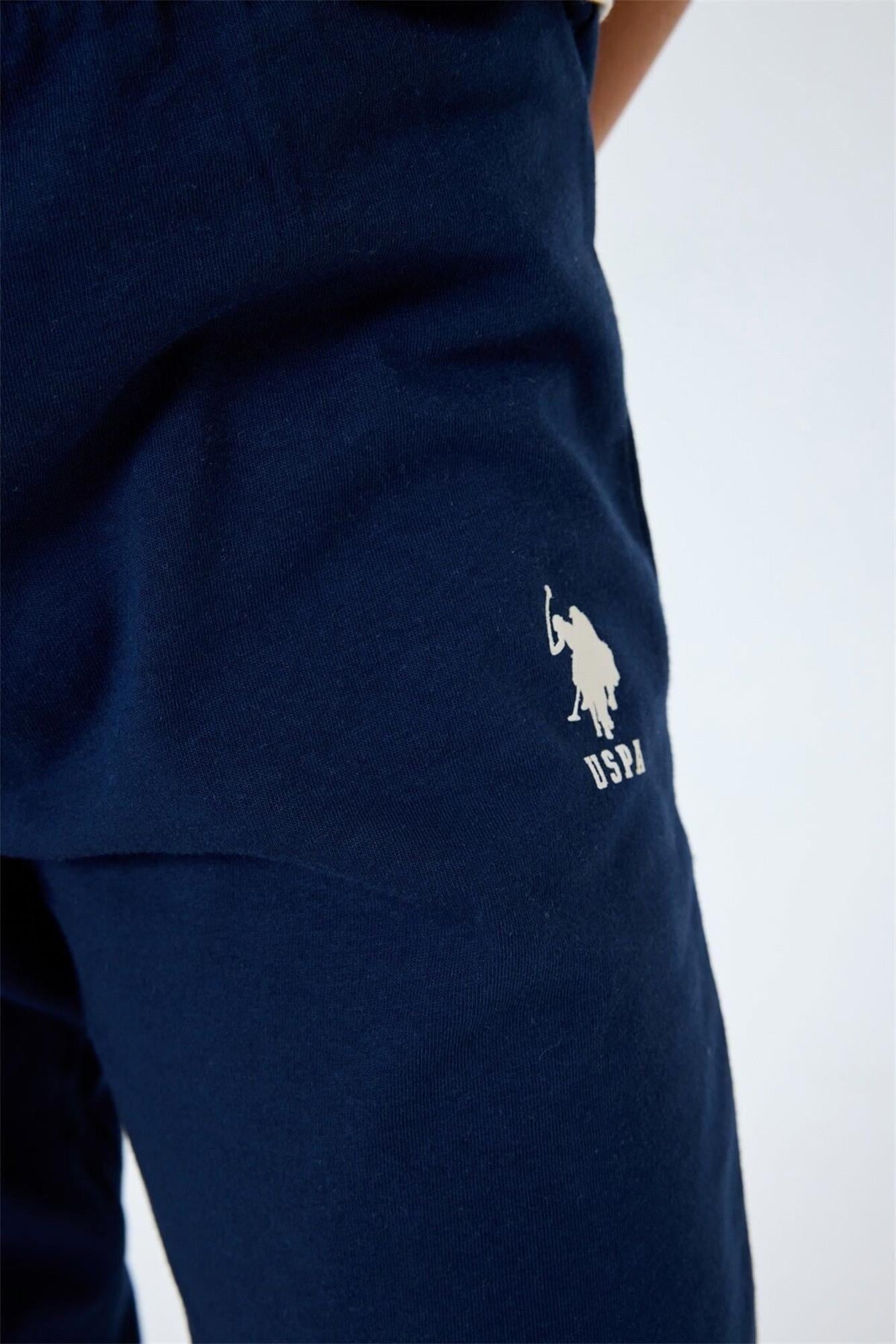 U.S. Polo Assn. Erkek Çocuk Pijama Takımı Bej US2422-G