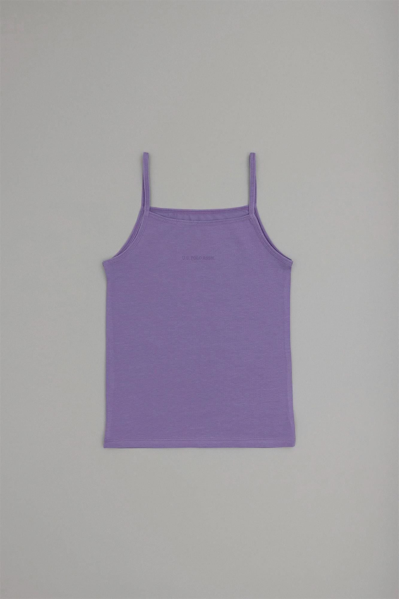 U.S. Polo Assn. Kız Çocuk 3'lü Basic İnce Askılı Atlet Set Açık Nil US1680
