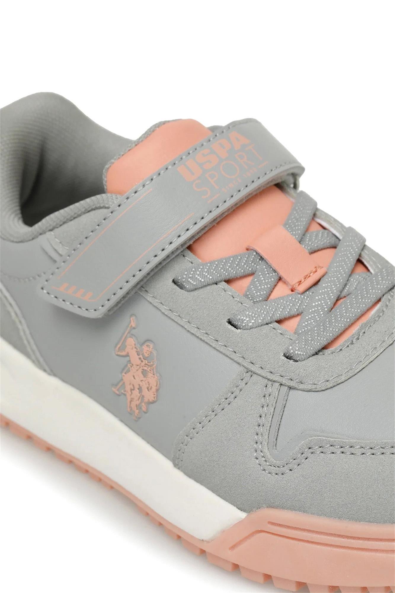 U.S. Polo Assn. Kız Çocuk Snaker Gwen Pu JR 3PR Gri Somon 101391311