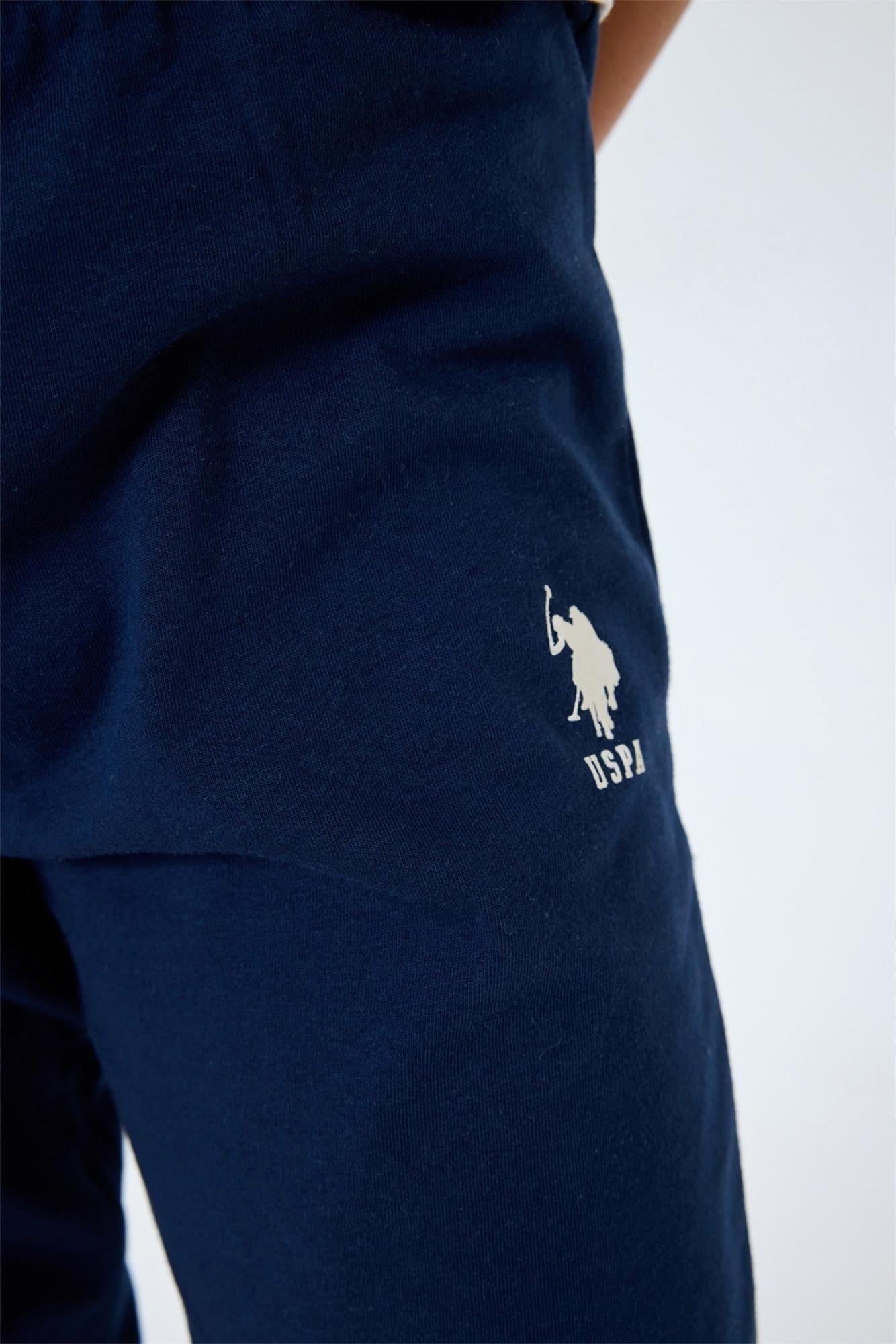 U.S. Polo Assn. Erkek Çocuk Pijama Takımı Bej US2422-4