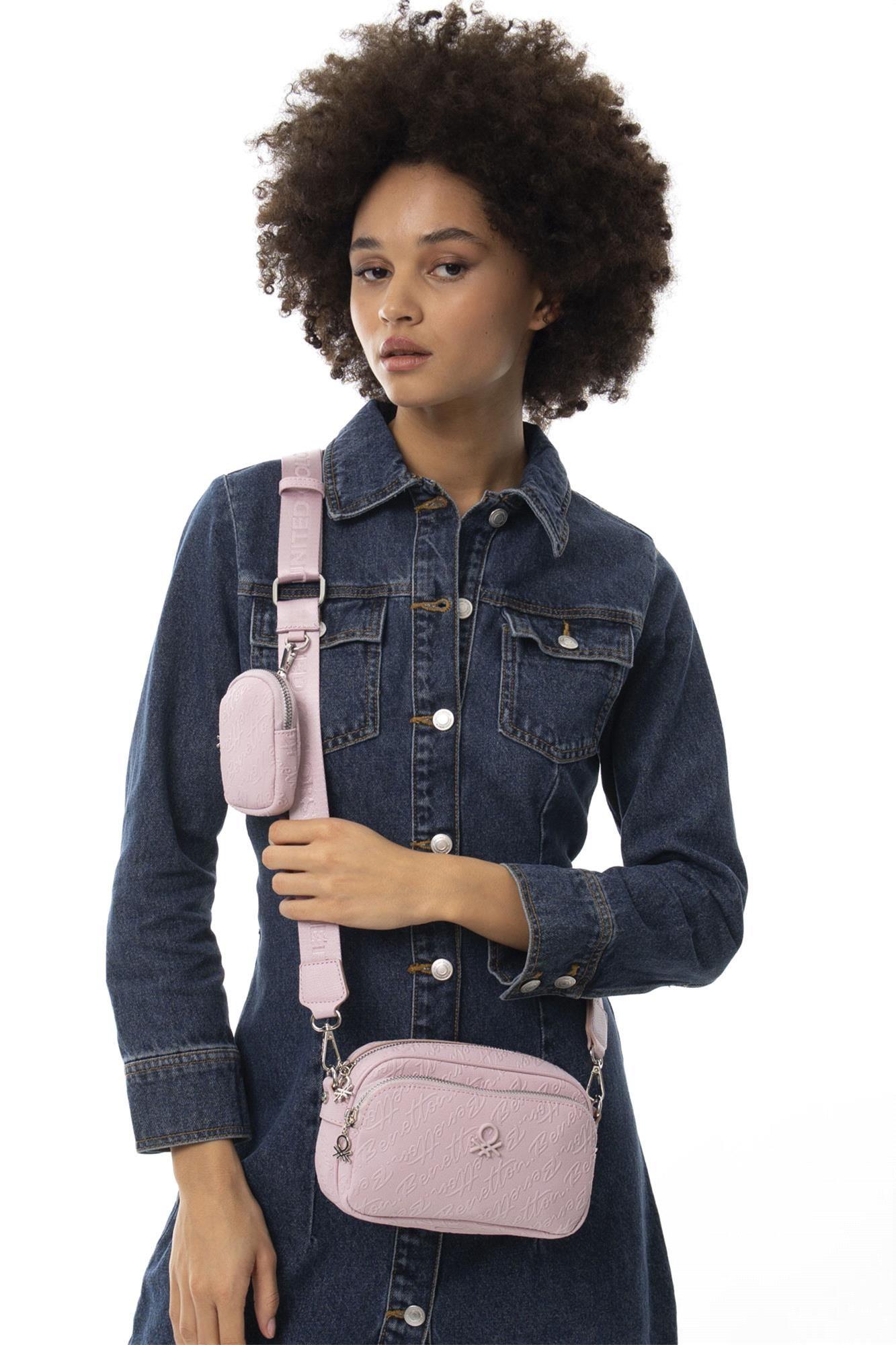 United Colors Of Benetton Kadın Çapraz Çanta Pembe BNT-1074