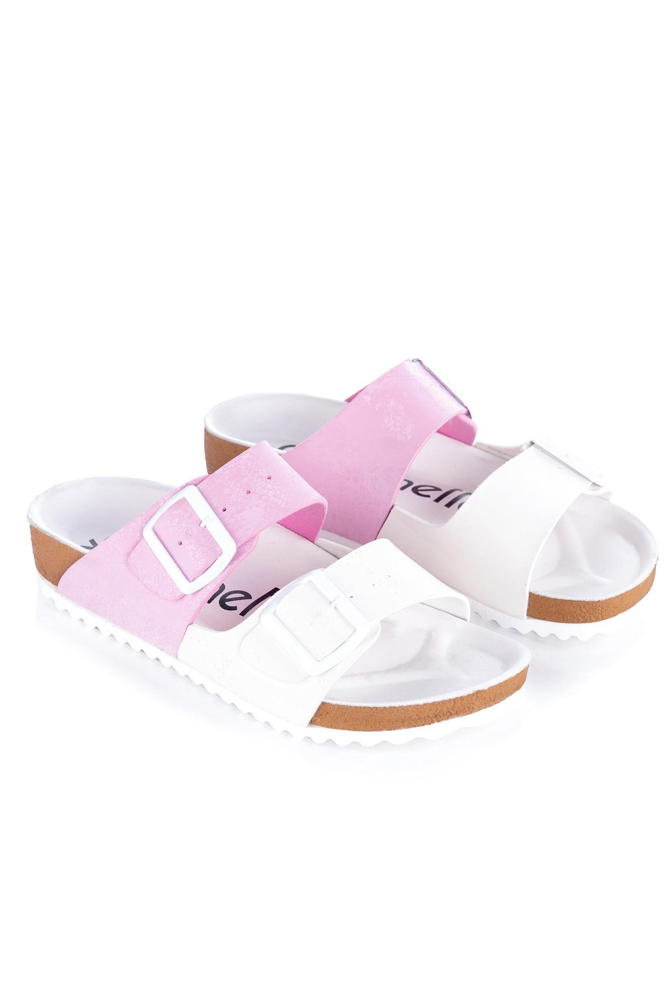 United Colors Of Benetton Kadın Terlik Pembe-Beyaz BN-1451