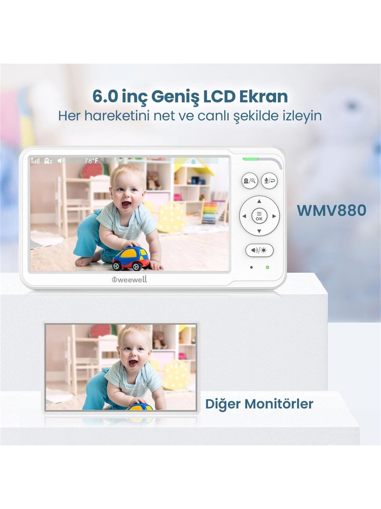 Weewell WMV880 Dijital Kablosuz Bebek İzleme Cihazı 6