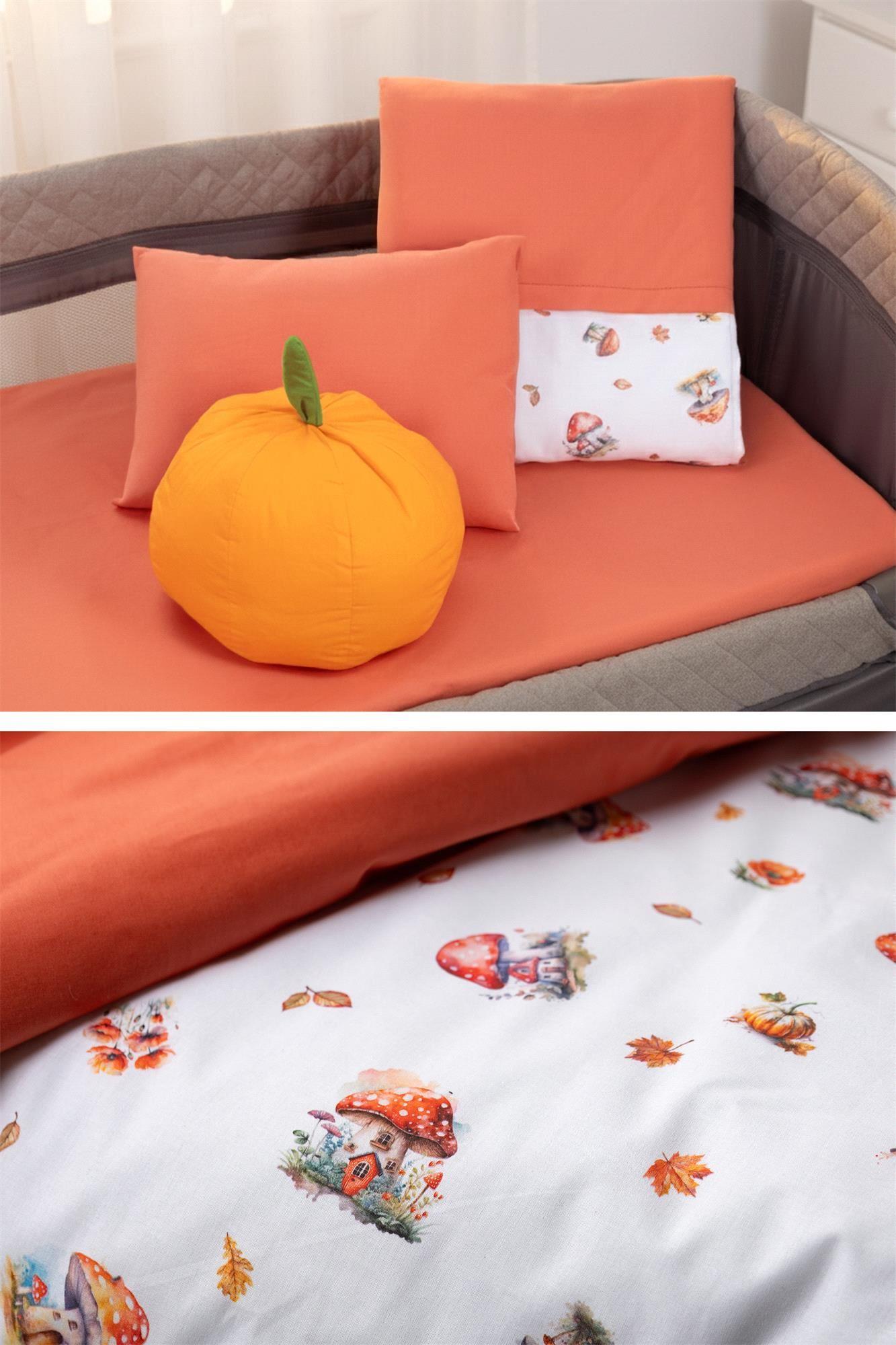 Yuar Baby Oyun Parkı 5 Parça Uyku Seti Bal Kabağı Turuncu