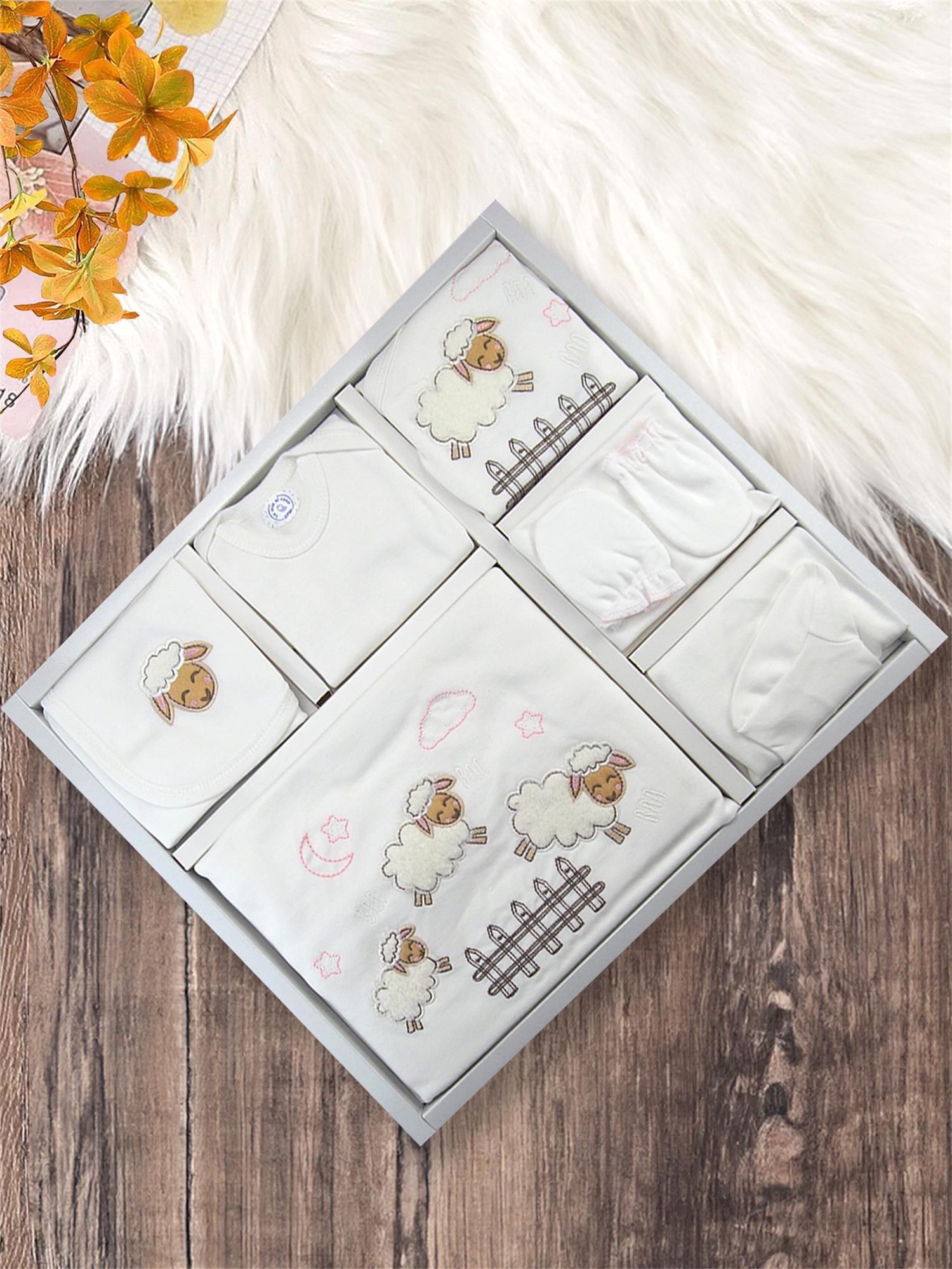 Zıpır Kız Bebek Pamuklu 10'lu Kuzu Hastane Çıkış Seti Pembe 580