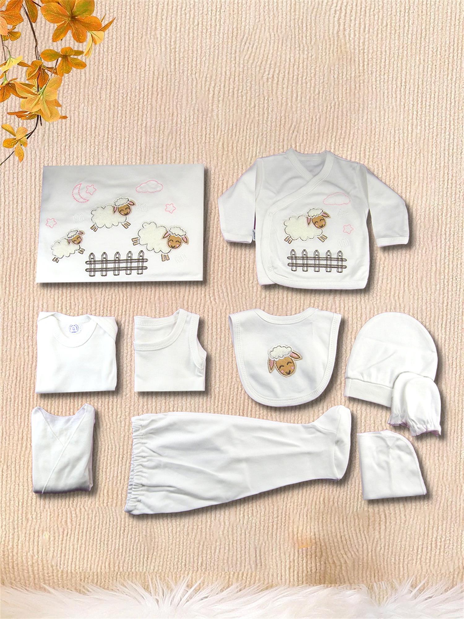 Zıpır Kız Bebek Pamuklu 10'lu Kuzu Hastane Çıkış Seti Pembe 580